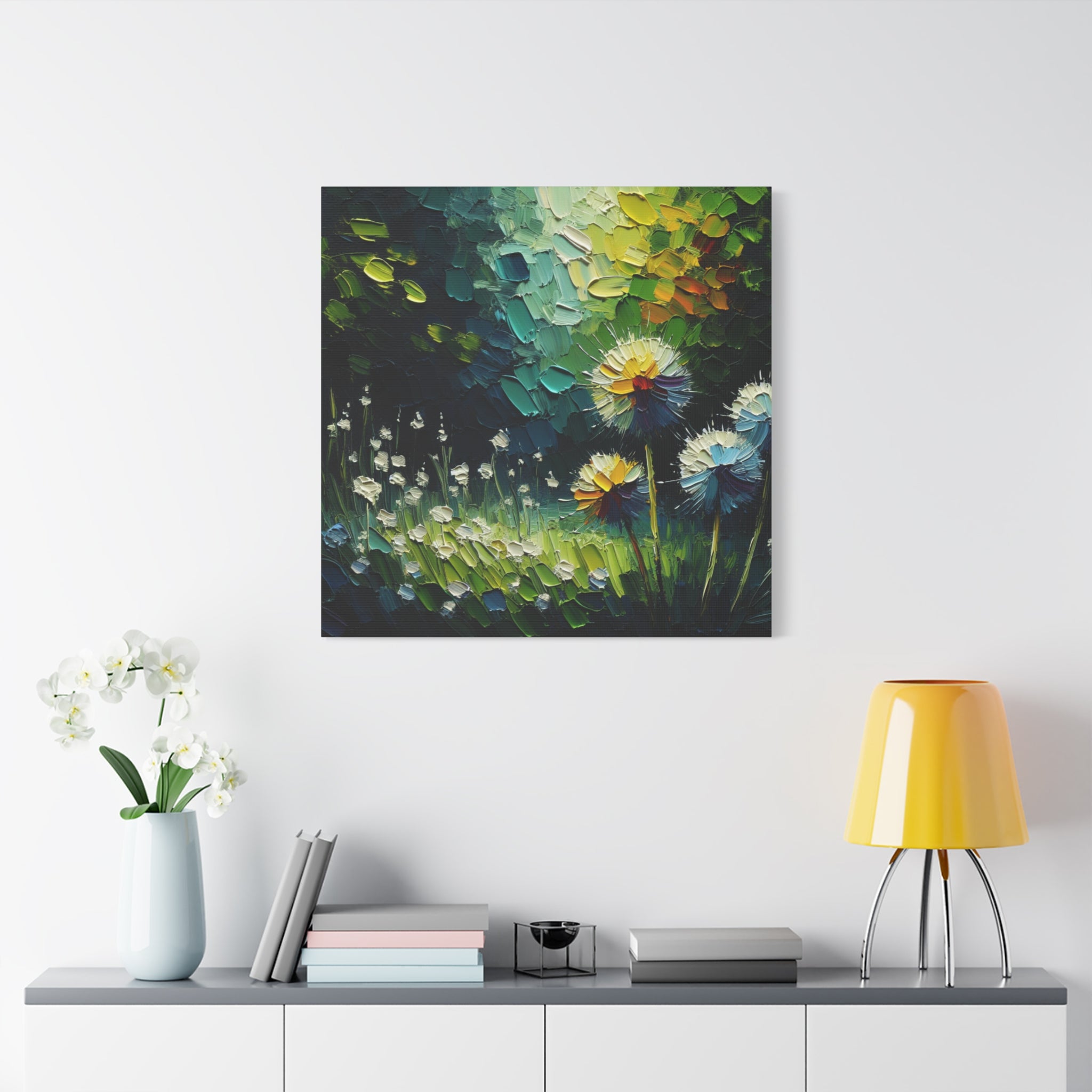 canvas-print-impasto-dandelion-wall-art-matte-canvas-oil-painting-stretched-wall-art-home-decor-floral-print-gift-for-nature-