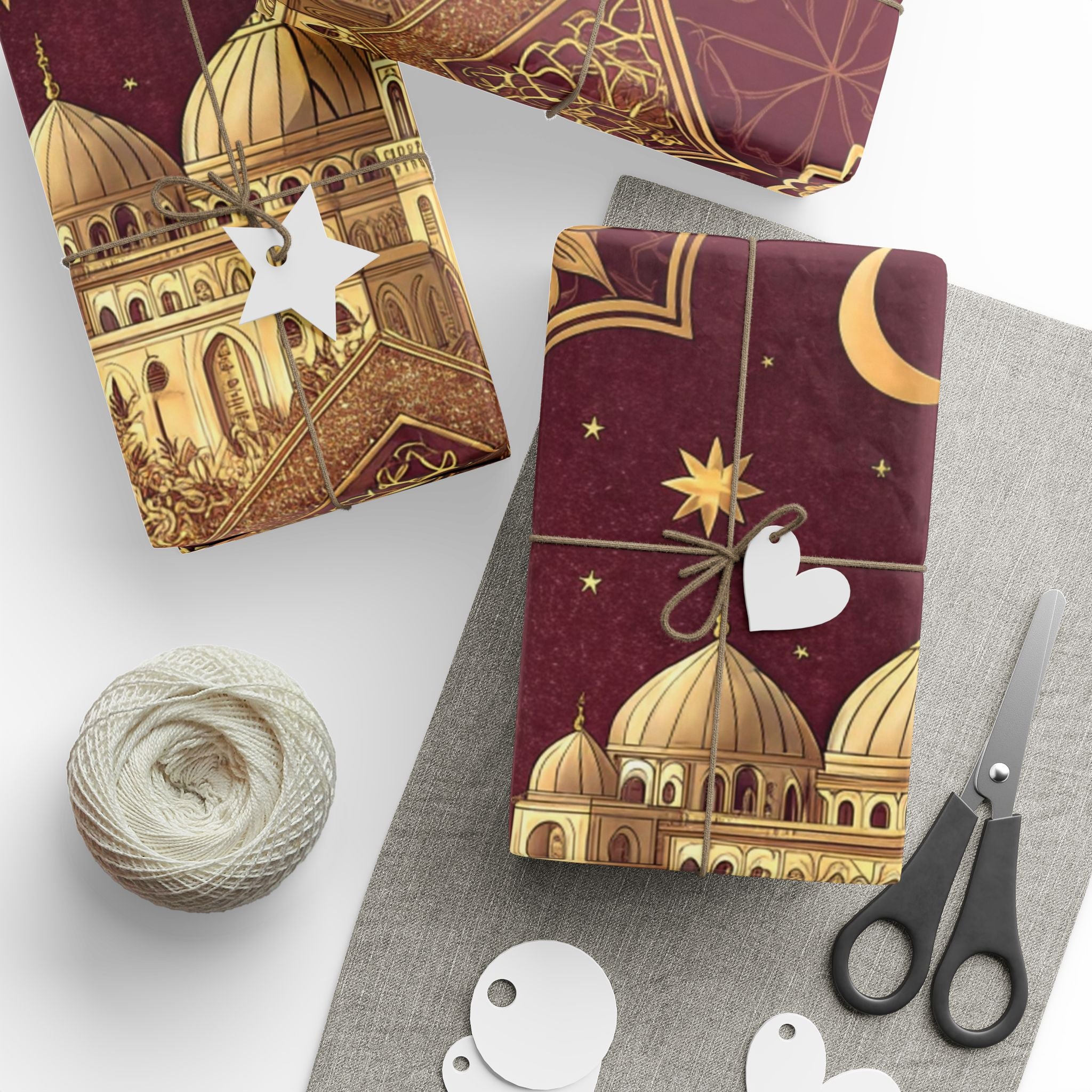 ramadan-night-wrapping-papers-islamic-celestial-gift-wrap-mosque-silhouette-eid-holiday-supplies-festive-present-packaging-re