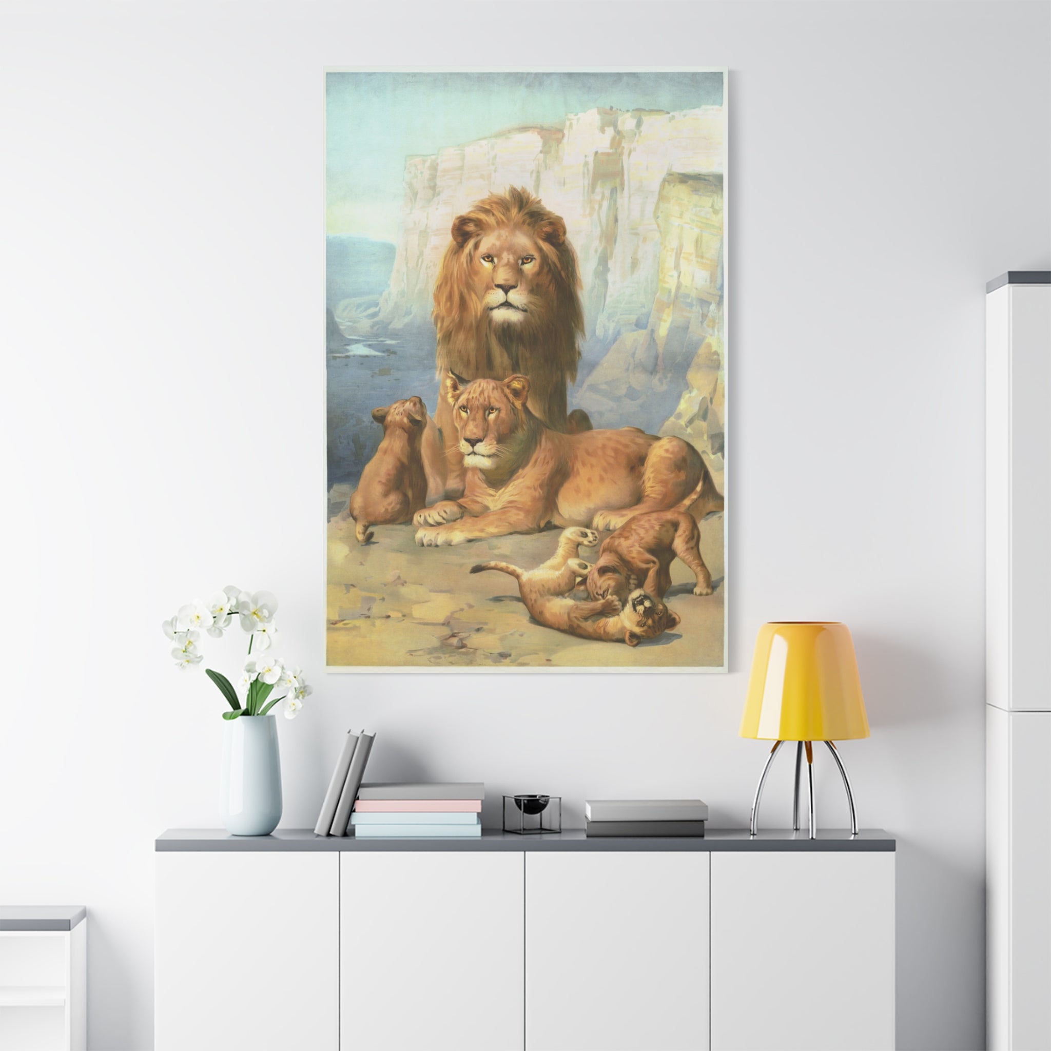 canvas-print-lion-family-canvas-wall-art-wildlife-home-decor-safari-animal-poster-jungle-nursery-art-african-wildlife-print-n