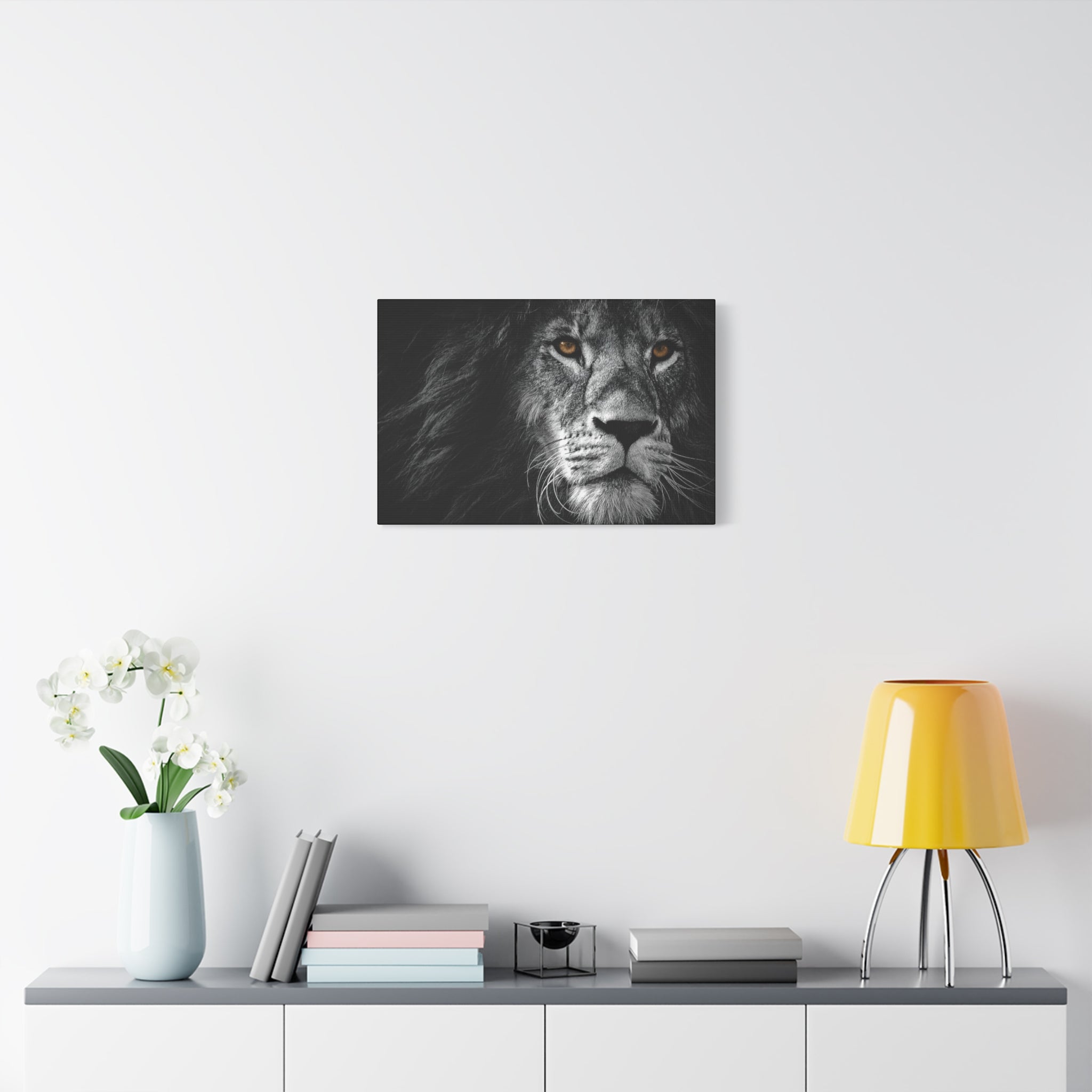 canvas-print-lion-wall-art-black-and-white-living-room-decor-matte-stretched-lion-poster-jungle-animal-art-print-wildlife-saf