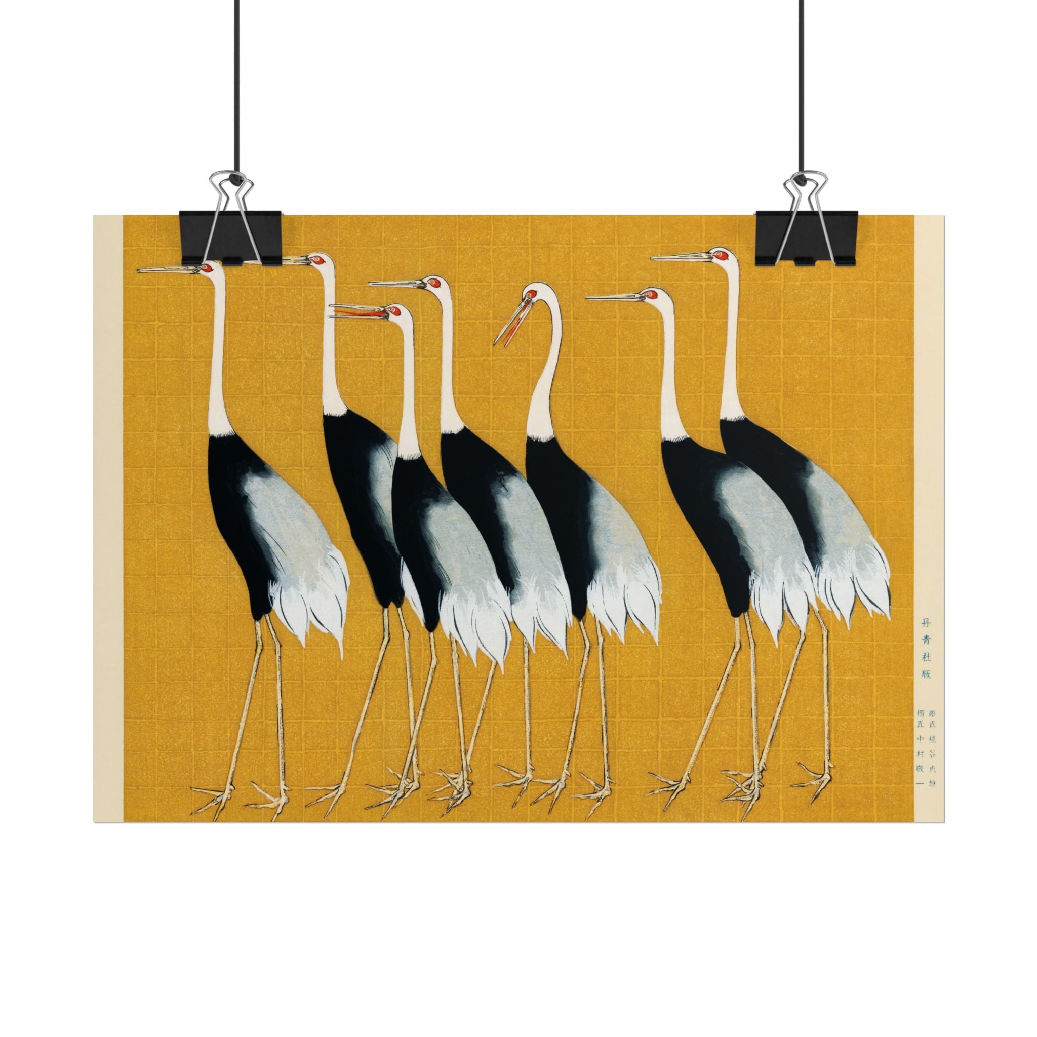 Japanese Red Crown Crane Poster Wall Art, Home Decor, Housewarming Gift, Poster Print, Japanese Poster Wall Decor