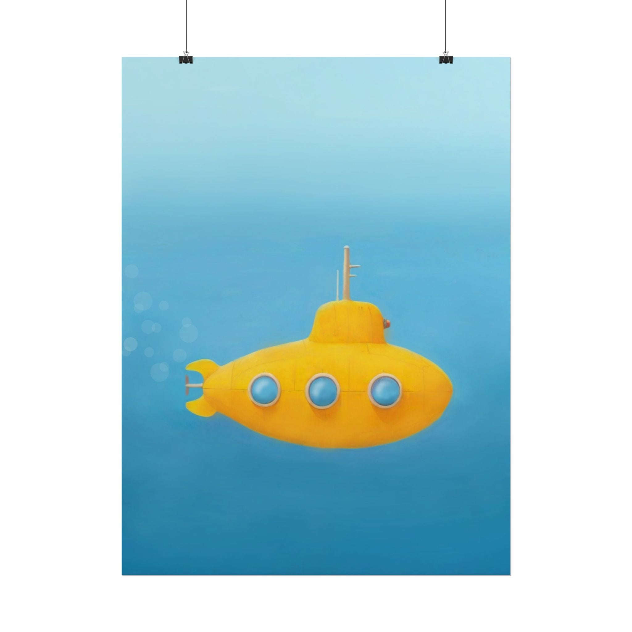 yellow-submarine-nursery-poster-art-fine-art-poster-wall-art-submarine-print-yellow-nursery-decor-gender-neutral-nursery
