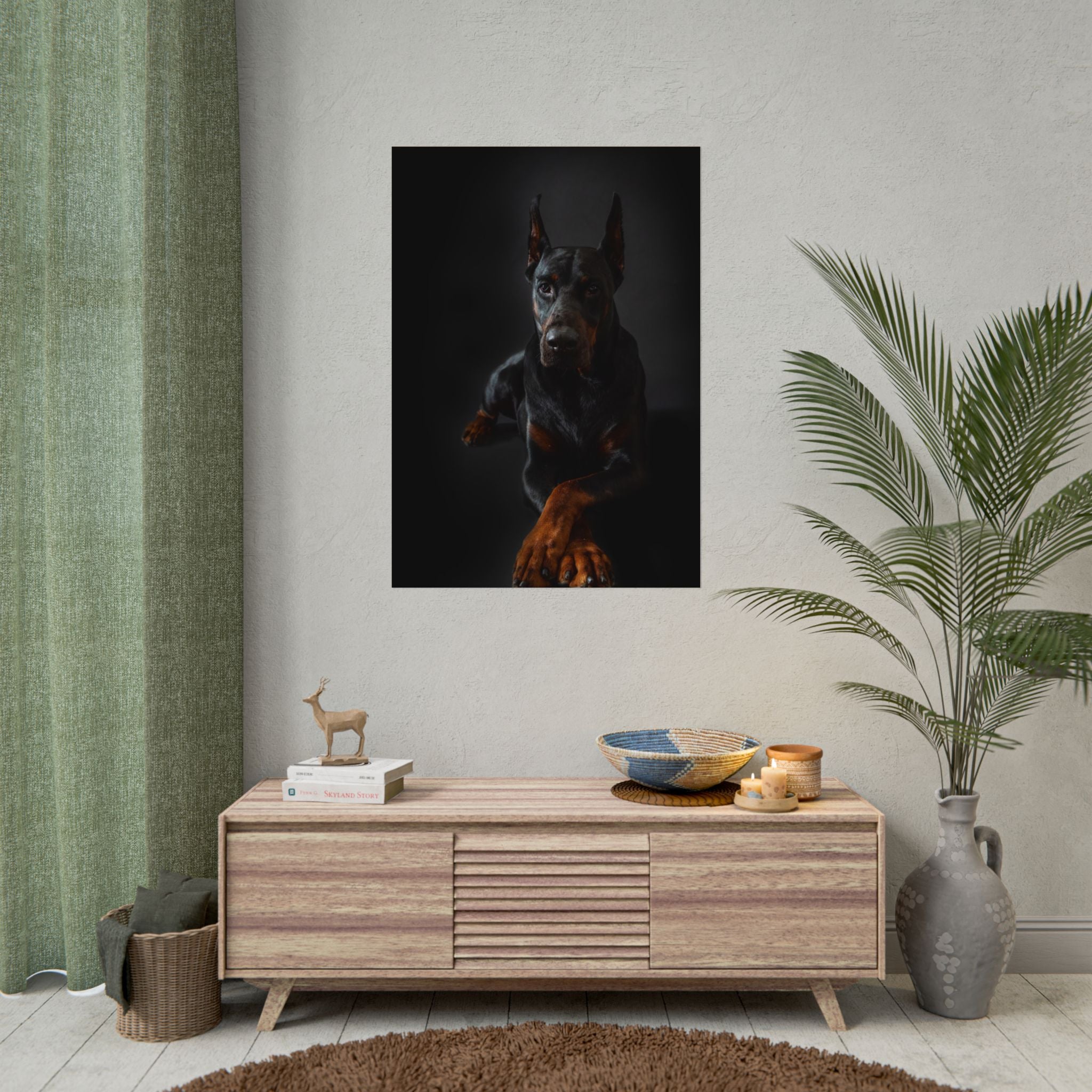 doberman-pincher-poster-print-rolled-posters-wall-art-home-decor-dog-lover-gift-animal-art-room-decoration