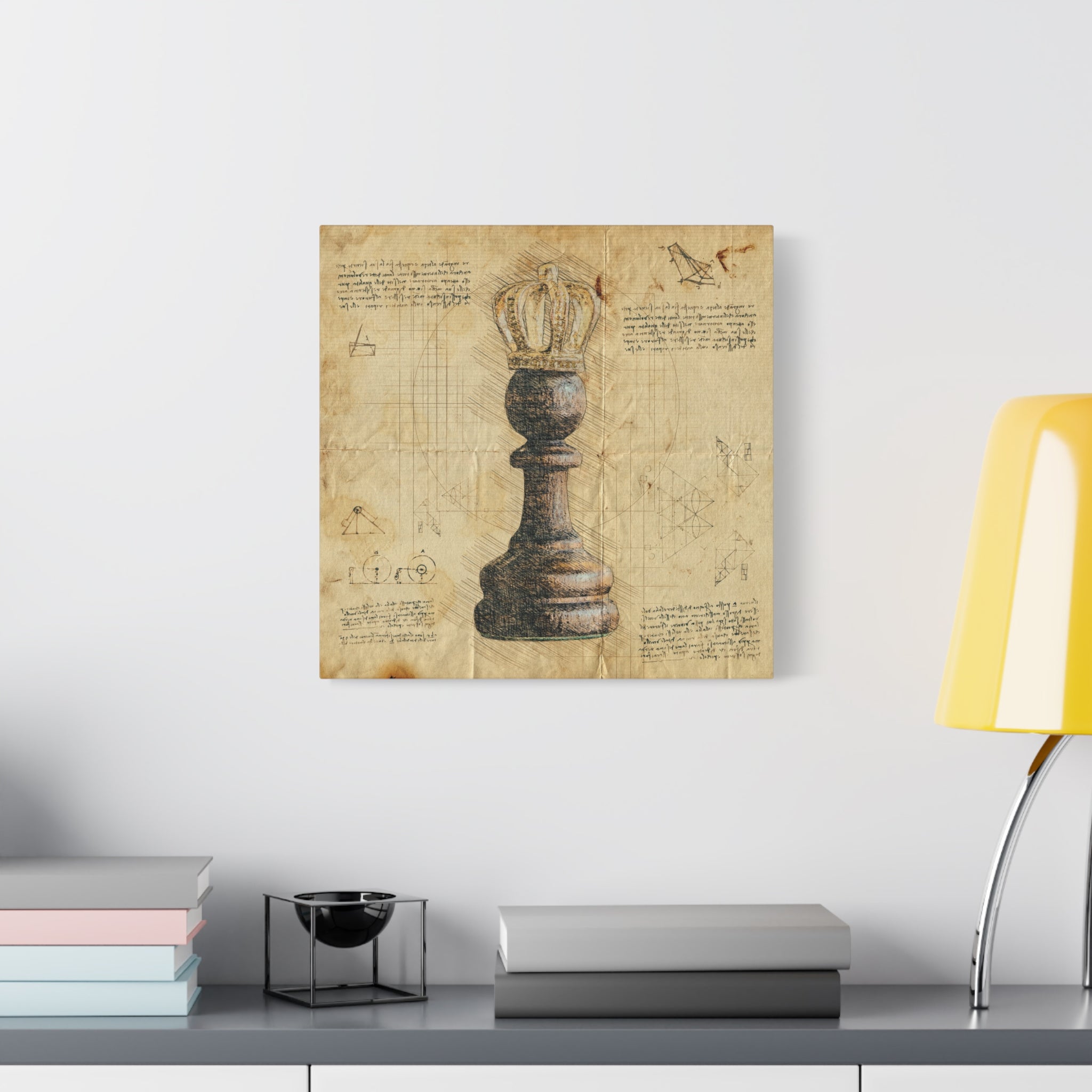 canvas-print-chess-piece-pawn-king-retro-chess-art-home-office-wall-decor-living-room-decor-stretched-matte-canvas-gift-for-c