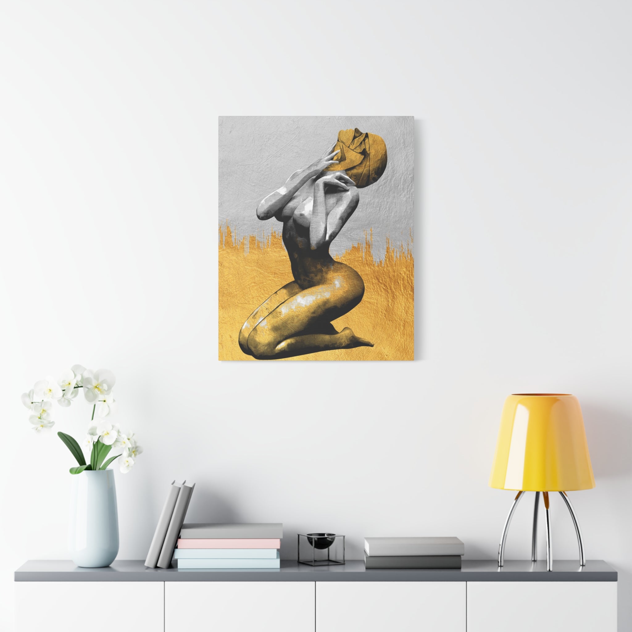 canvas-print-modern-art-nude-art-golden-decor-stretched-matte-canvas-wall-art-for-living-room-alternative-art-print-artwork