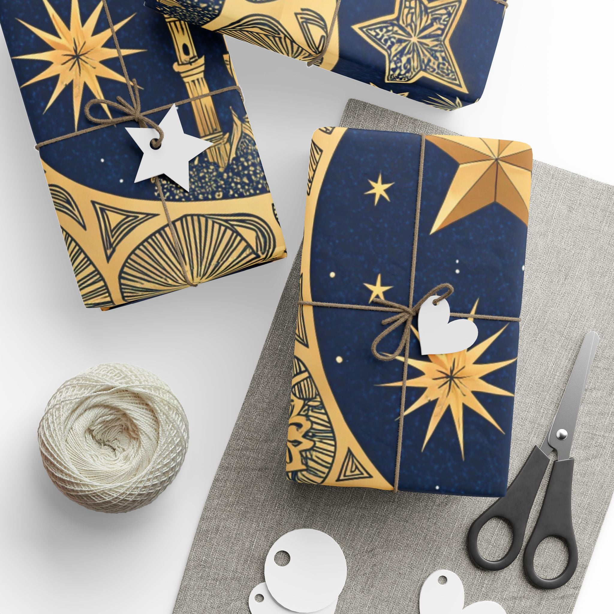 ramadan-night-wrapping-papers-islamic-crescent-moon-gift-wrap-mosque-silhouette-eid-holiday-supplies-festive-present-packagin