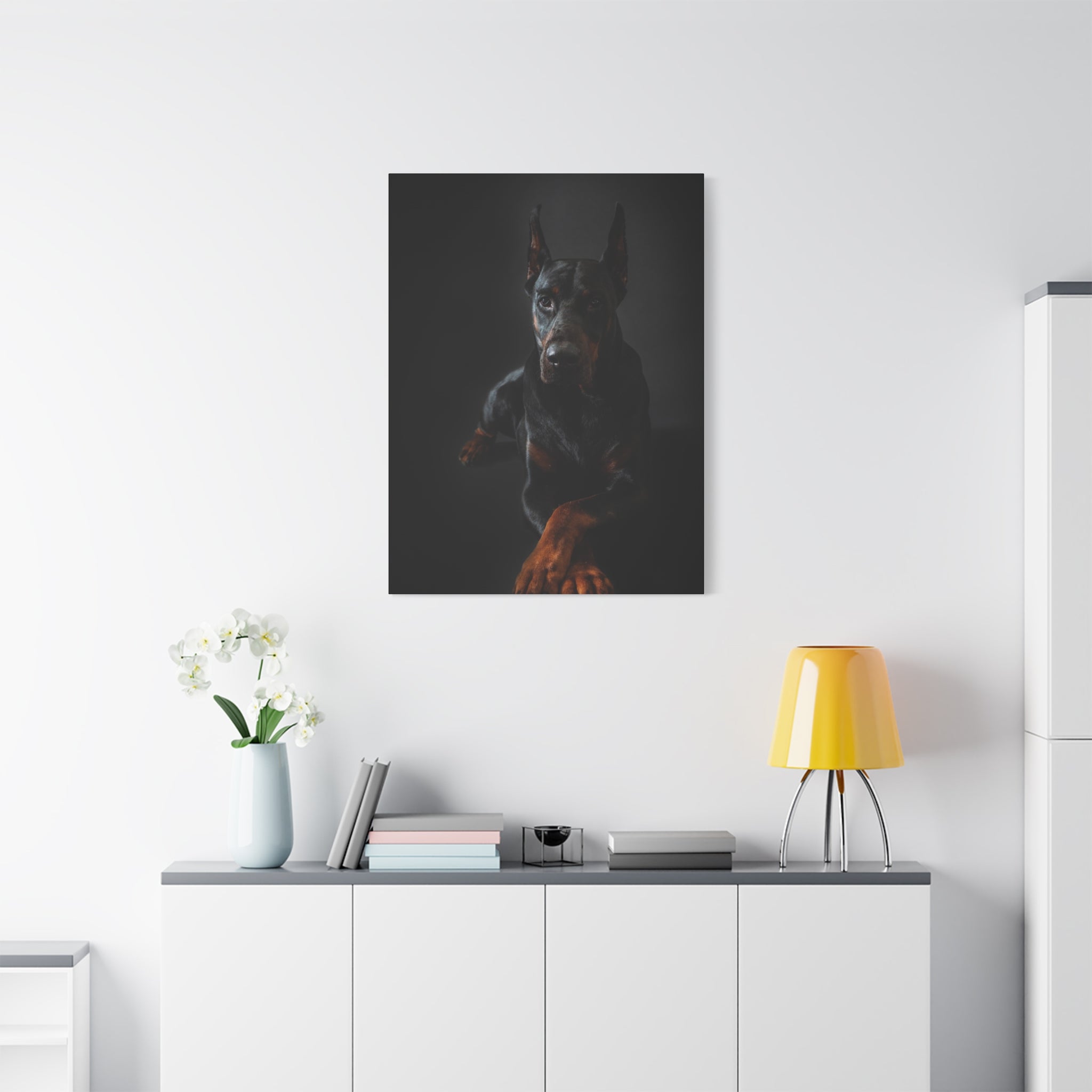 canvas-print-doberman-dog-wall-art-home-decor-office-decor-stretched-matte-canvas-1-25-gift-for-dog-lovers-animal-artwork-pet