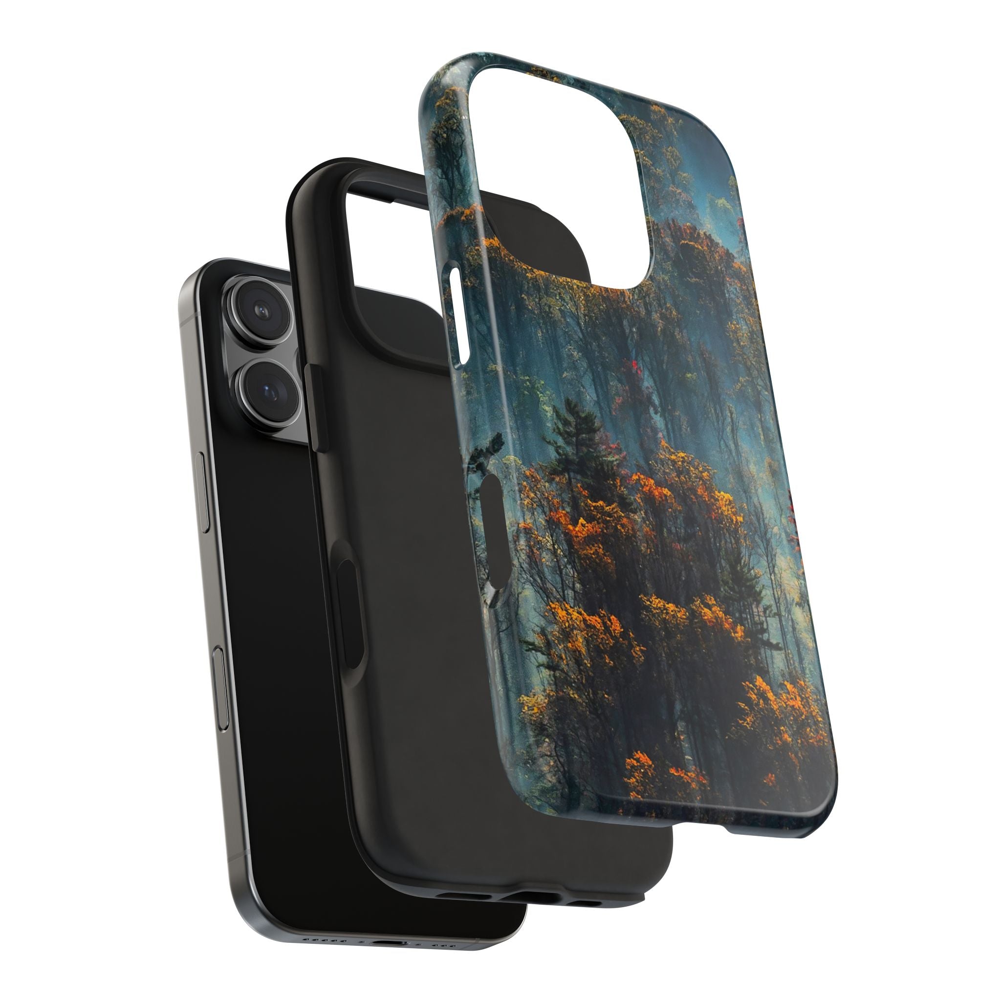 iphone-tough-case-misty-forrest-foggy-fall-iphone-covers-protective-smartphone-cover-nature-lover-gift-adventure-accessory