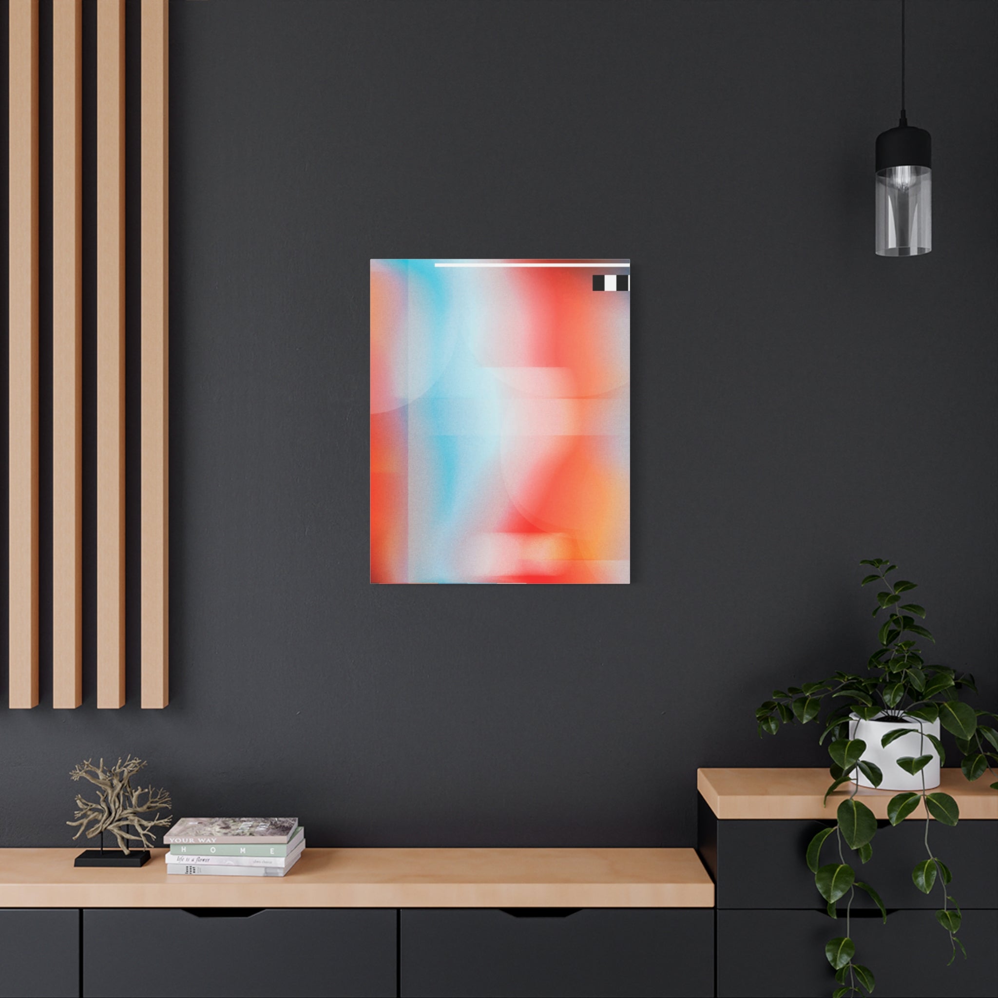 canvas-print-abstract-orange-retro-colorful-home-decor-wall-art-stretched-matte-canvas-living-room-decor-unique-gift-idea