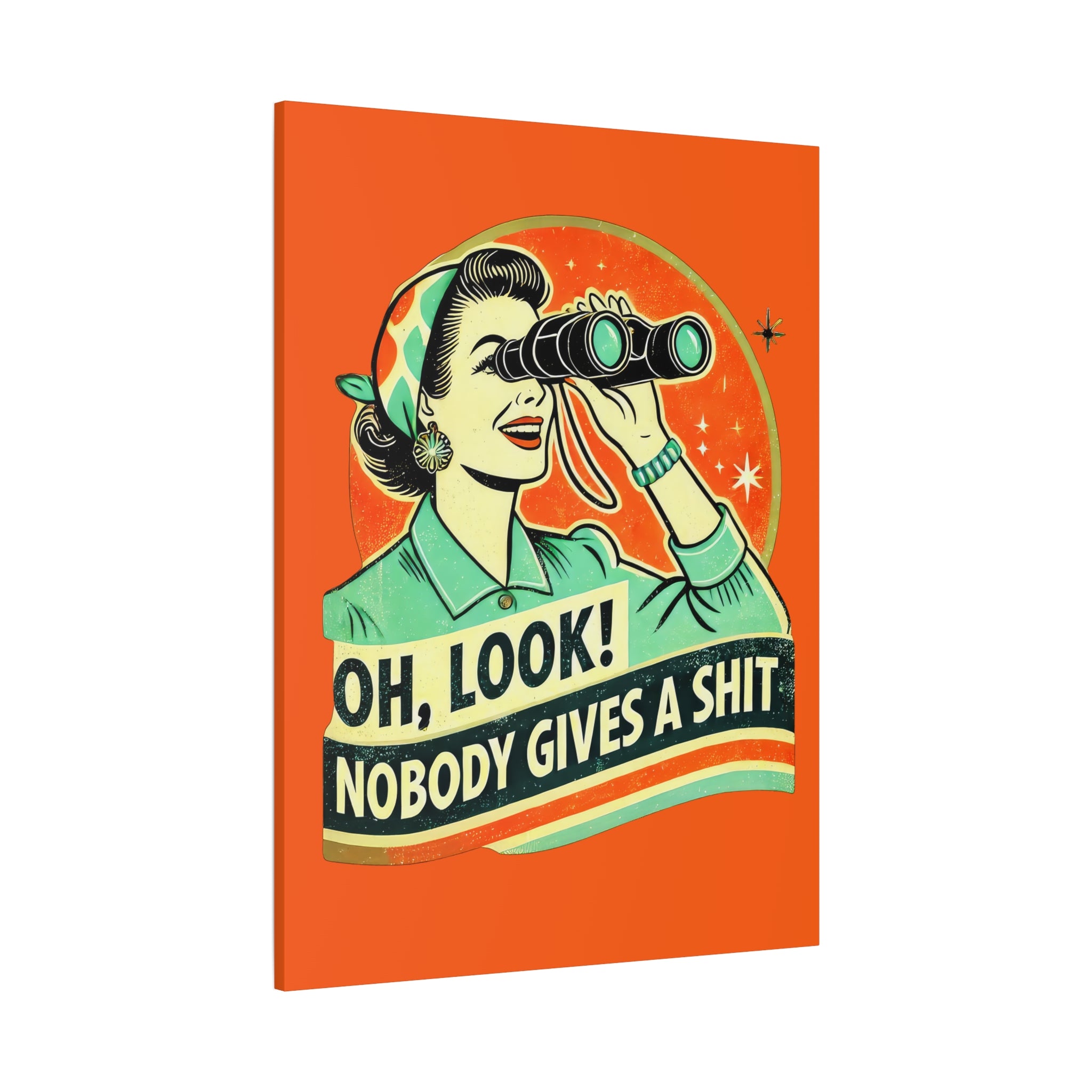 canvas-wall-art-funny-retro-woman-humorous-home-decor-matte-stretched-print-gift-for-her-vintage-style-poster-unique-wall