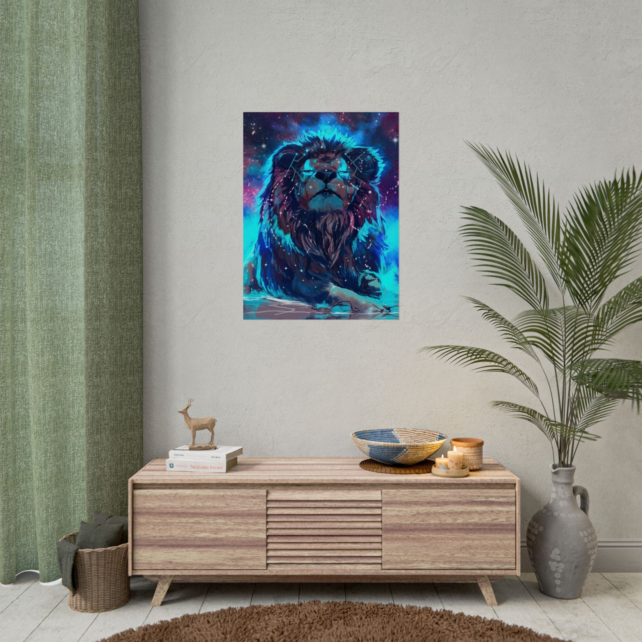 poster-print-lion-wall-art-fantasy-leon-living-room-decor-lion-wall-decor-lion-poster-jungle-animal-art-print-wildlife-safari