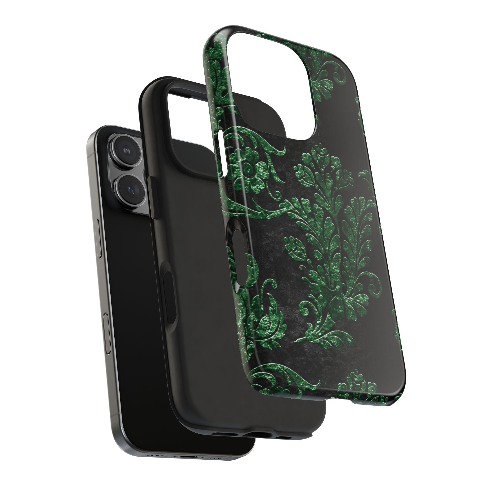 embossed-emerald-velvet-tough-iphone-case-protective-iphone-cover-heavy-duty-iphone-case-rugged-phone-case-durable-smartphone