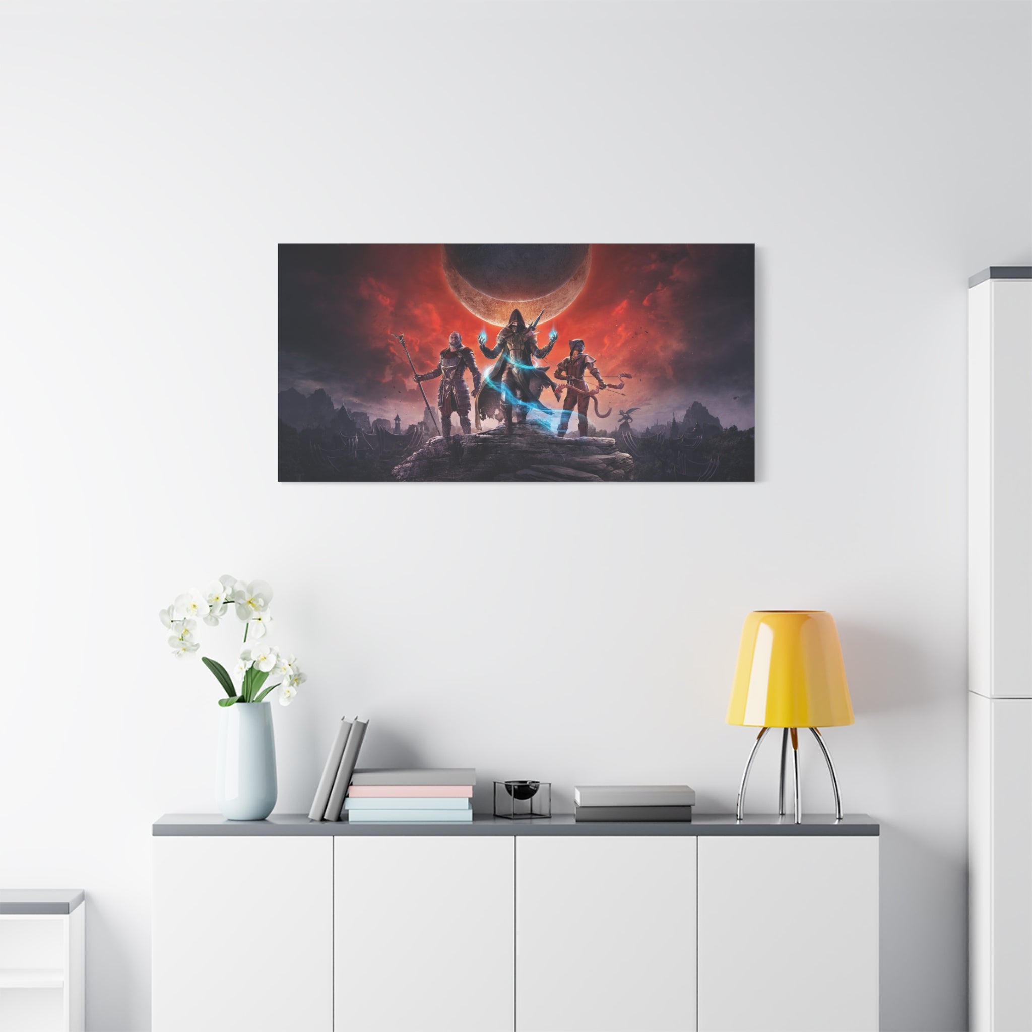 The Elder Scrolls Elsweyr, Skyrim Canvas Wall Art - Dragon Game Canvas Print Room Decor, Gaming Wall Art, Skyrim Gift