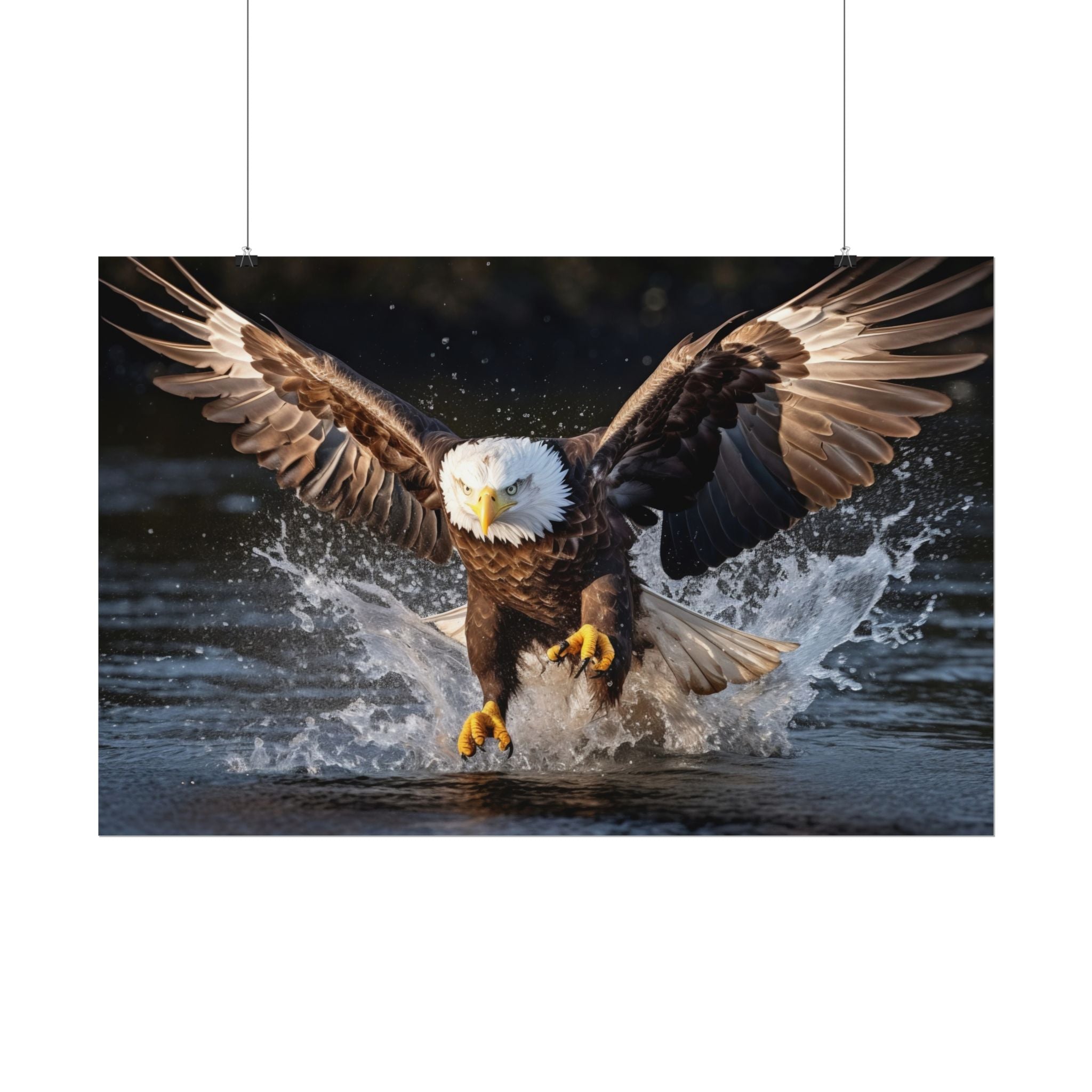 hunting-eagle-fine-art-poster-print-home-decor-wildlife-art-bird-lover-gift-living-room-decoration-eagle-decor
