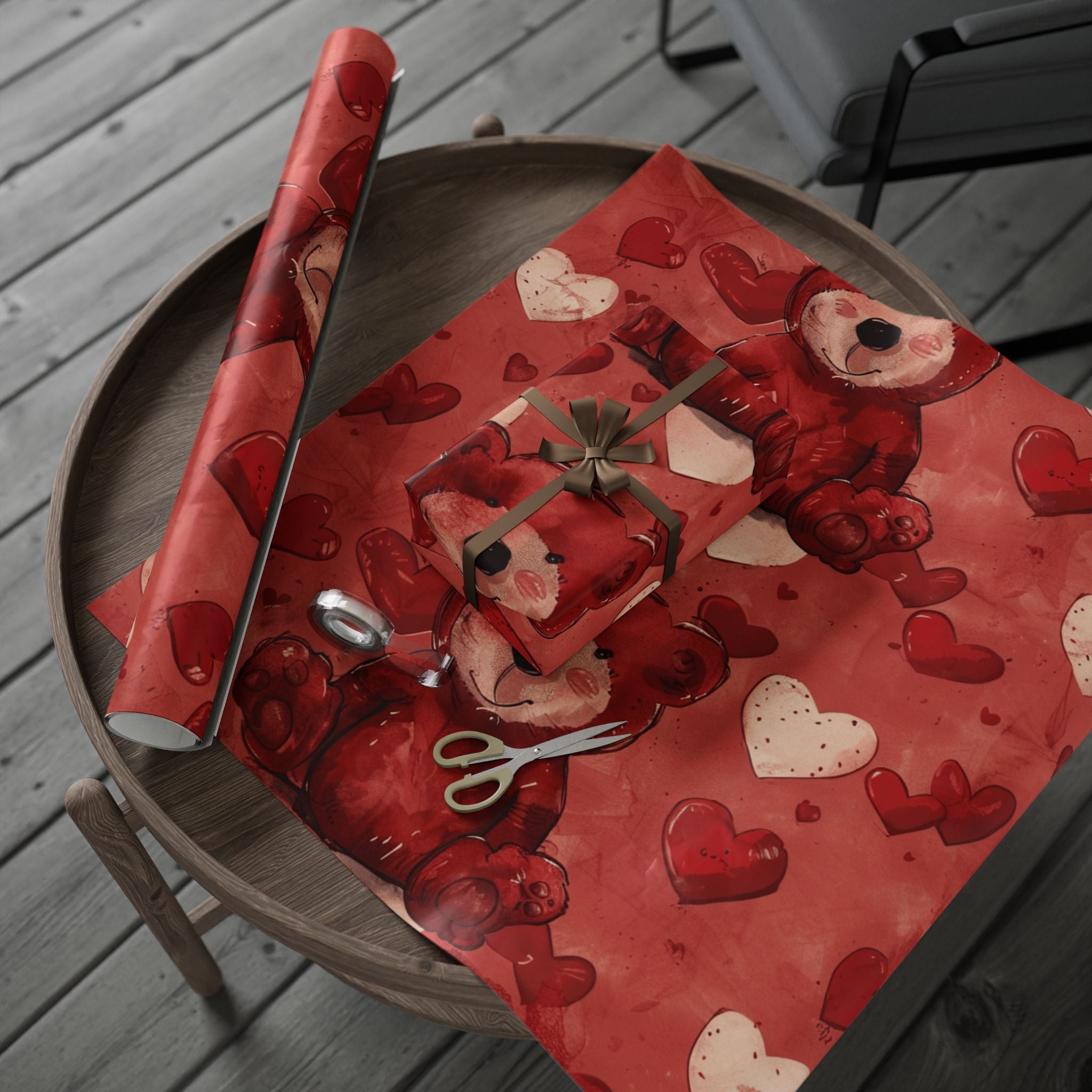 valentine-wrapping-papers-pink-teddy-bear-v-day-gift-wrap-holiday-present-accessories-love-theme-packaging-romantic-giftwrap-