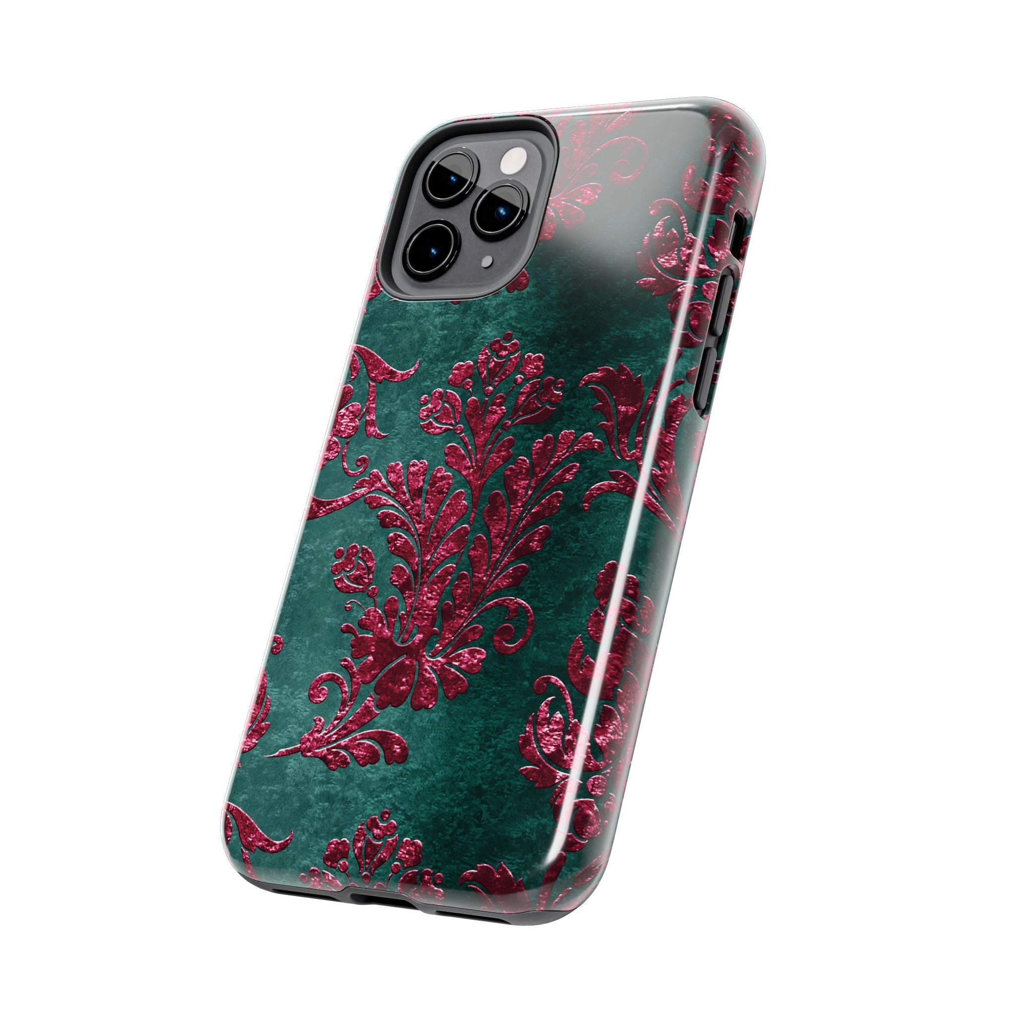 embossed-burgundy-velvet-tough-iphone-case-protective-iphone-cover-heavy-duty-iphone-case-rugged-phone-case-durable-smartphon