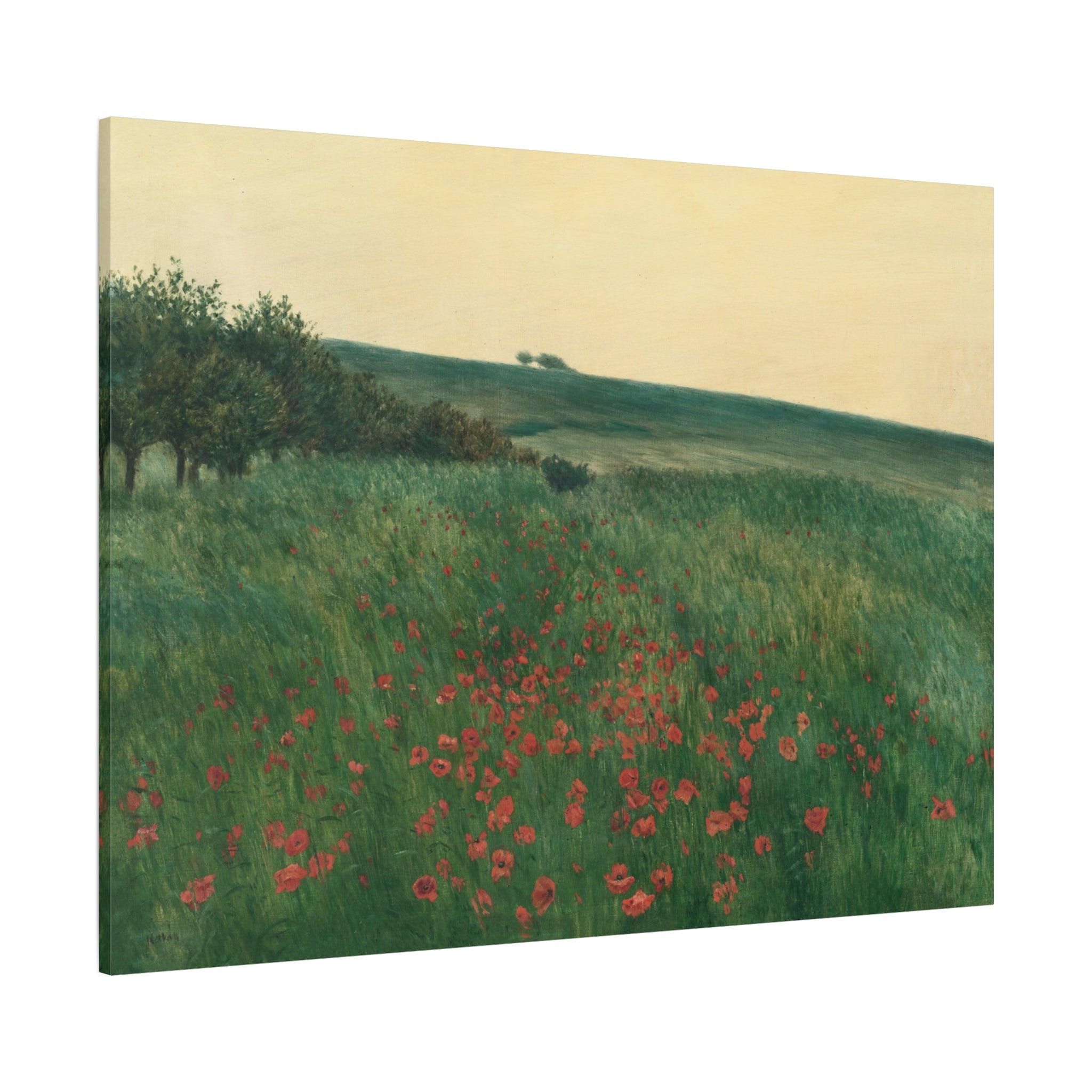 canvas-print-fields-art-print-fields-landscape-painting-red-poppies-frantisek-kavan-rustic-canvas-wall-art-farmhouse-wall-dec