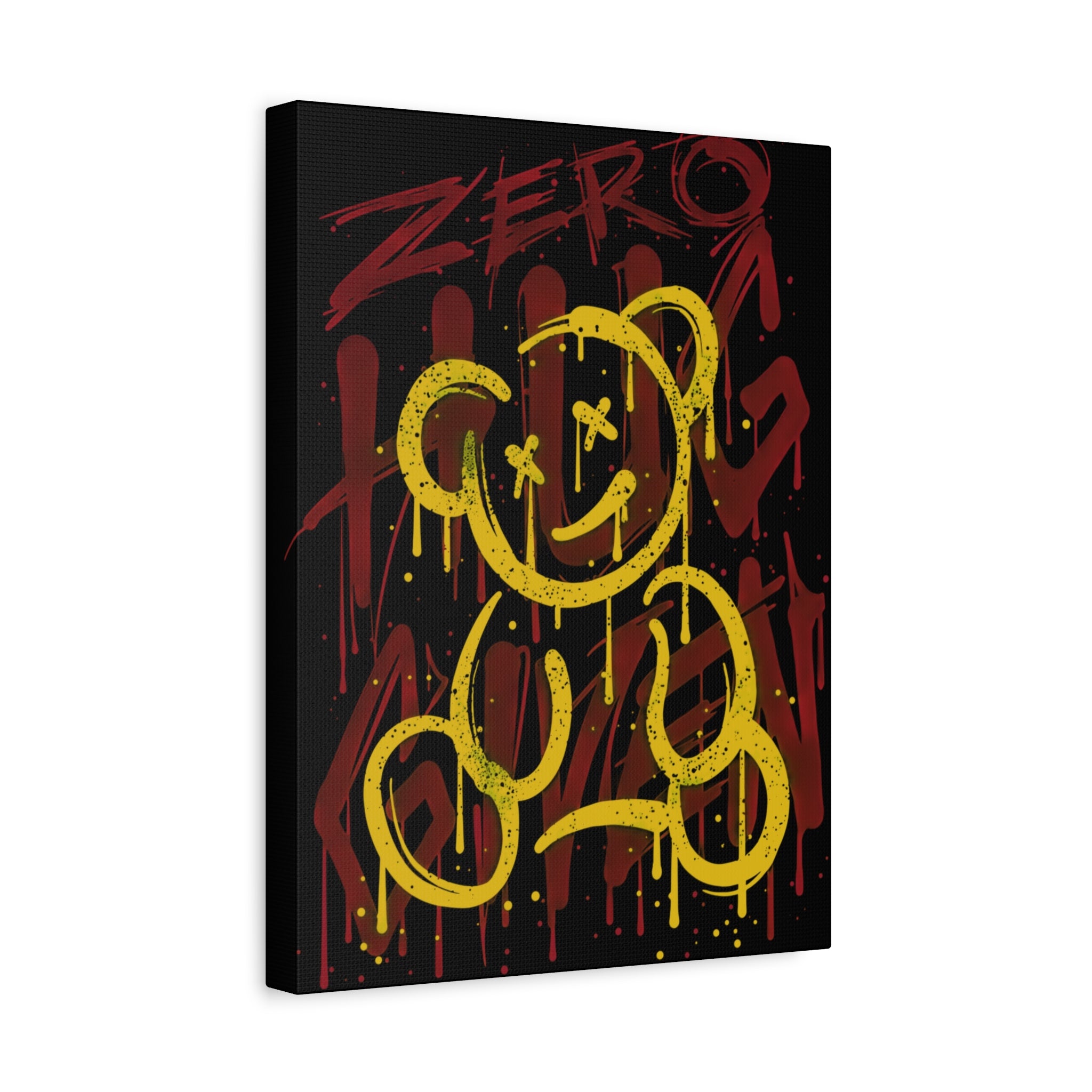 canvas-art-zero-hug-given-teddy-bear-print-graffiti-wall-art-fun-wall-art-moody-wall-art-canvas-print-canvas-wall-decor