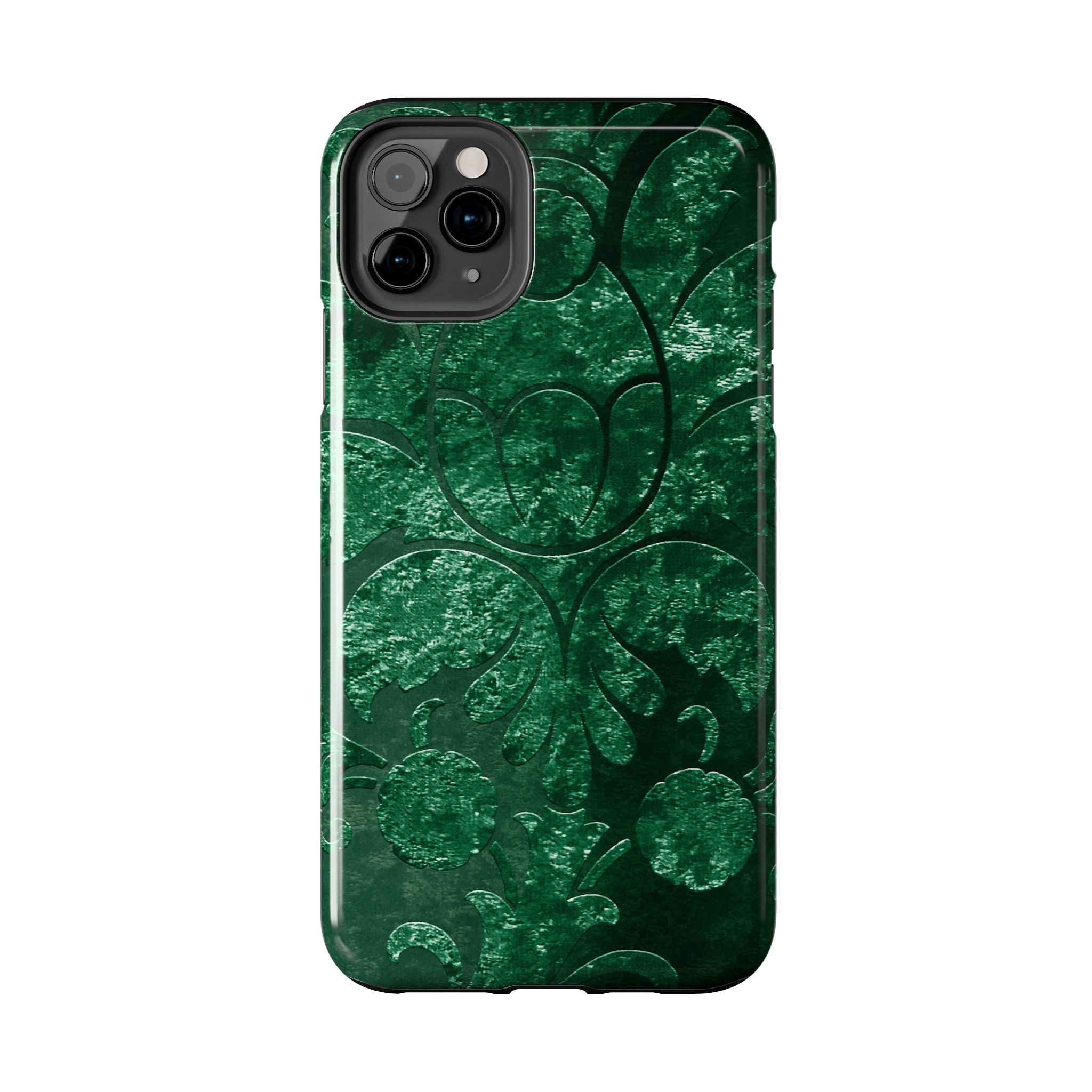 embossed-emerald-velvet-tough-iphone-case-protective-iphone-cover-heavy-duty-iphone-case-rugged-phone-case-durable-smartphone