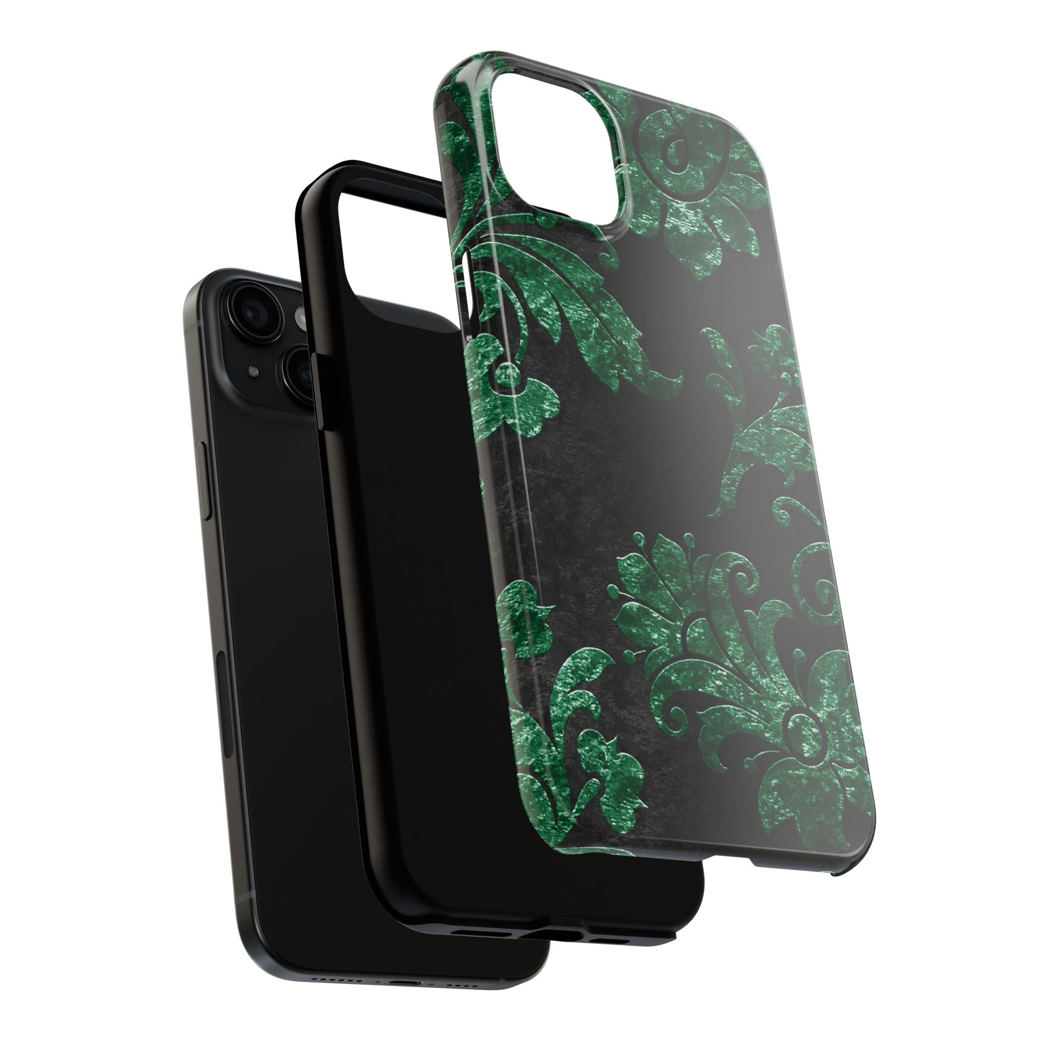 embossed-emerald-velvet-tough-iphone-case-protective-iphone-cover-heavy-duty-iphone-case-rugged-phone-case-durable-smartphone
