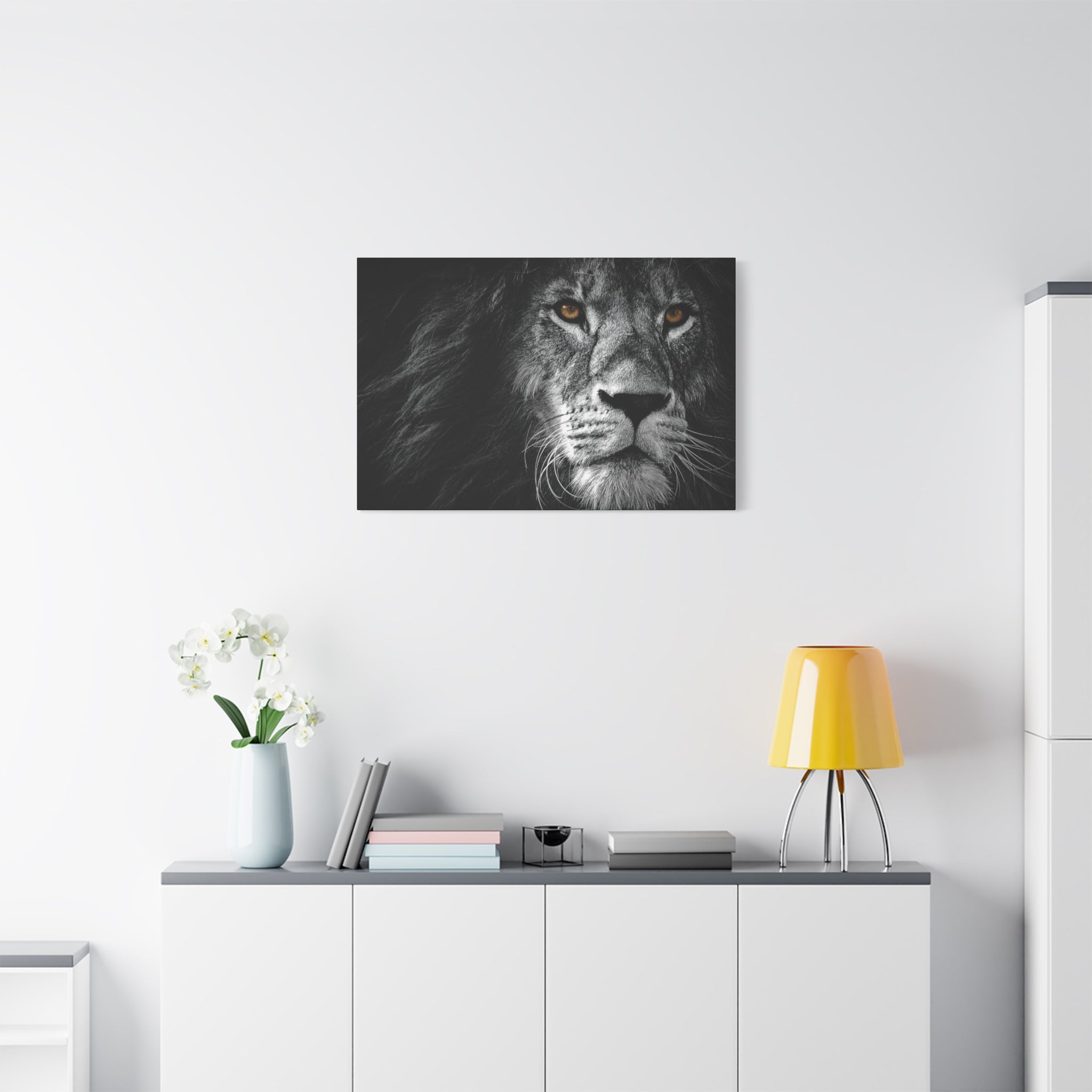 canvas-print-lion-wall-art-black-and-white-living-room-decor-matte-stretched-lion-poster-jungle-animal-art-print-wildlife-saf