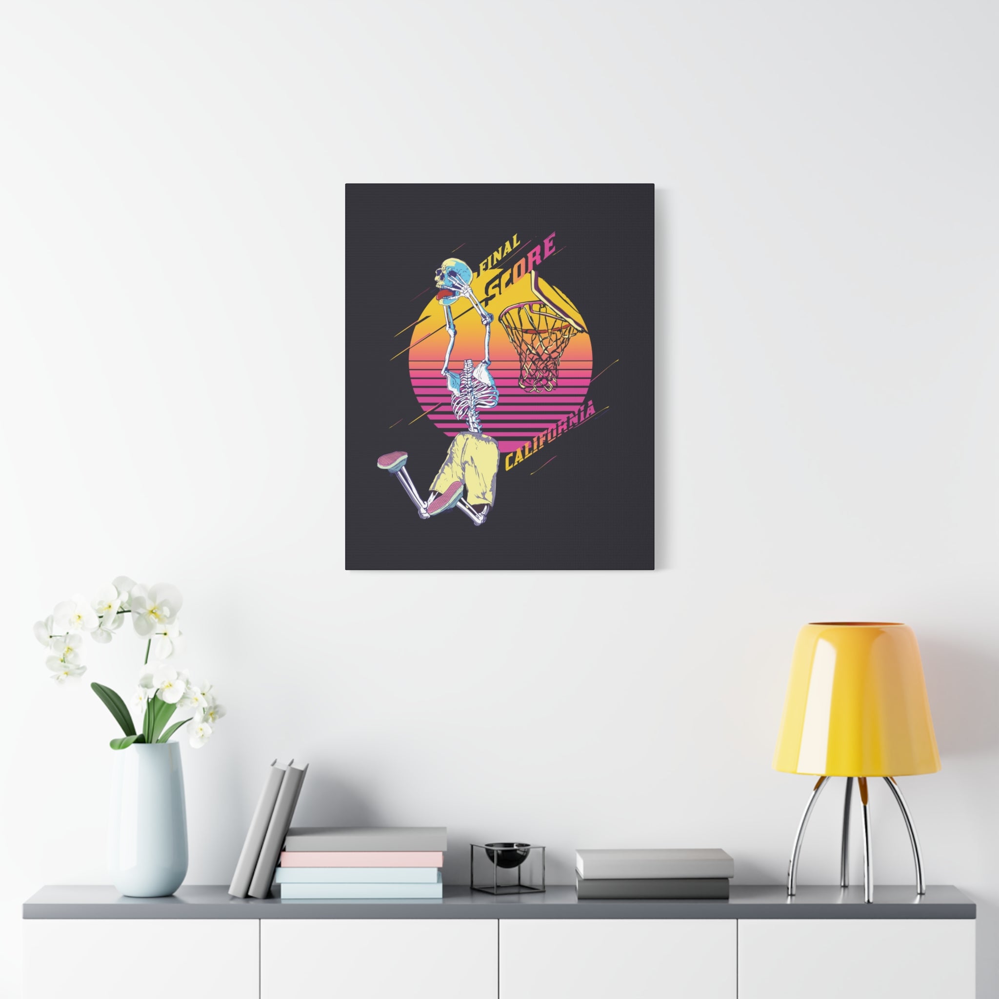 california-basketball-canvas-wall-art-basketball-prints-skull-art-retro-basketball-decor-basketball-home-wall-decor-housewarm
