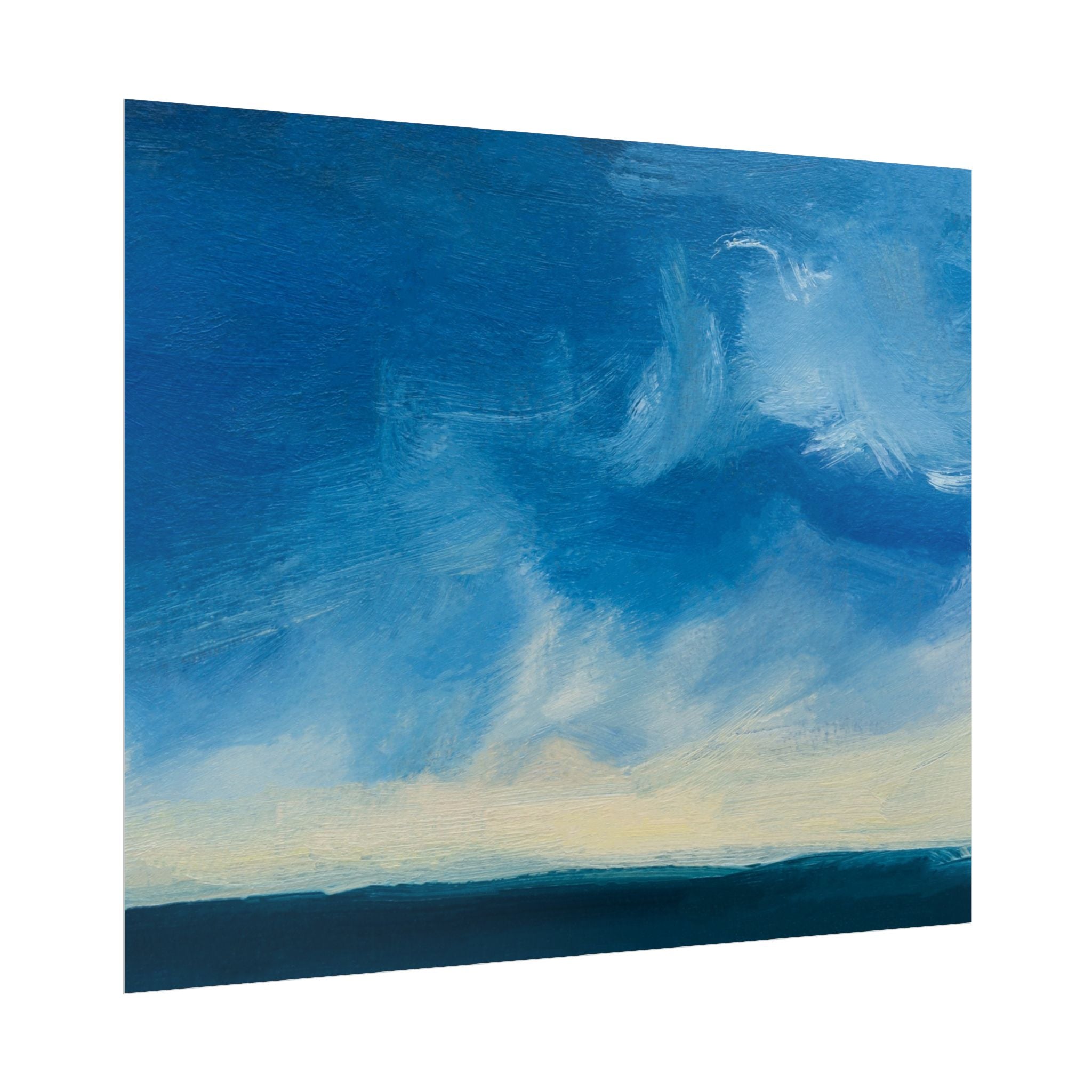 Blue Abstract Poster Print - Ocean and Sky, Home Decor, Office Wall Art, Gift for Art Lovers, Blue Room Decor, Abstract