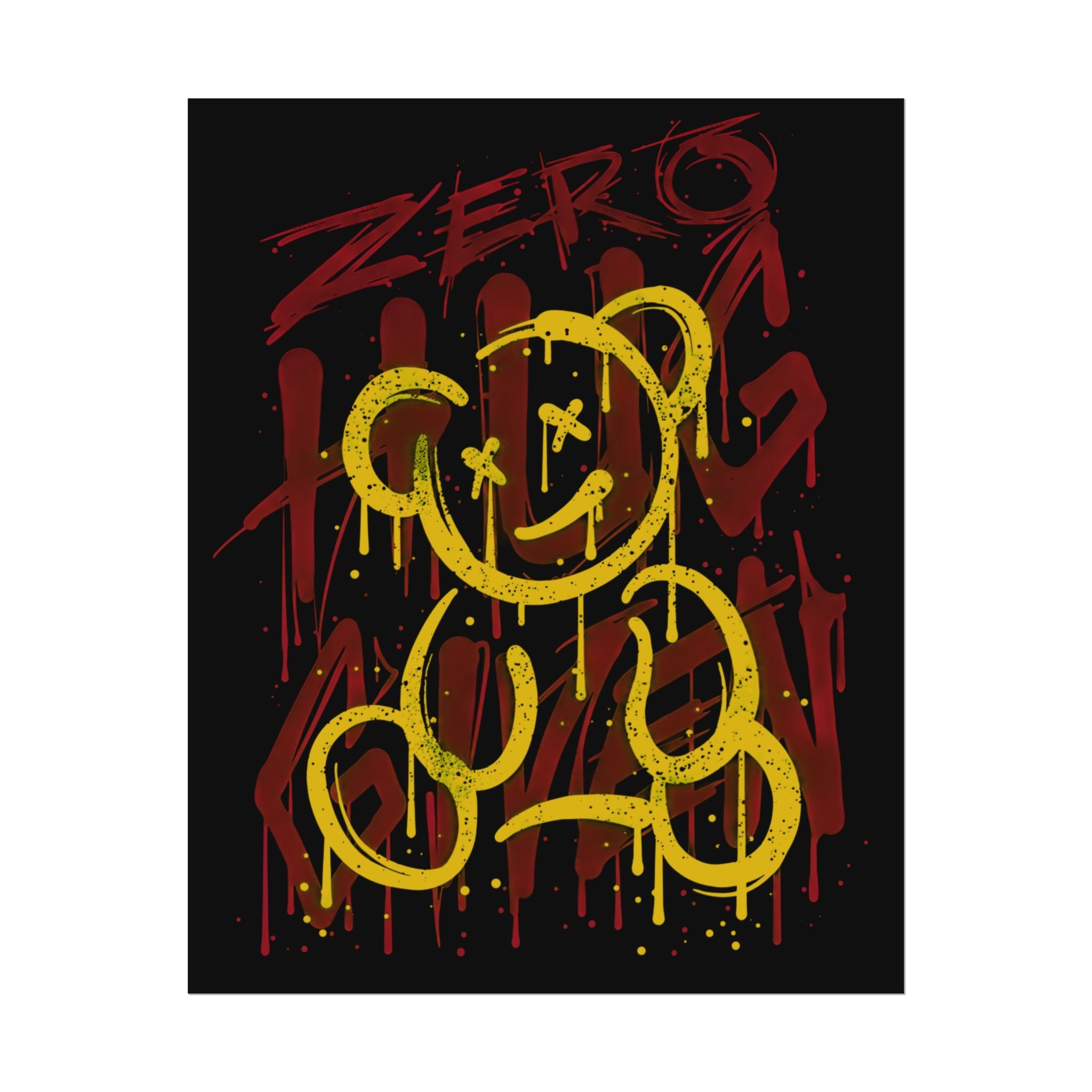 zero-hug-given-poster-print-teddy-bear-print-graffiti-wall-art-fun-wall-art-moody-wall-art-emotional-wall-decor