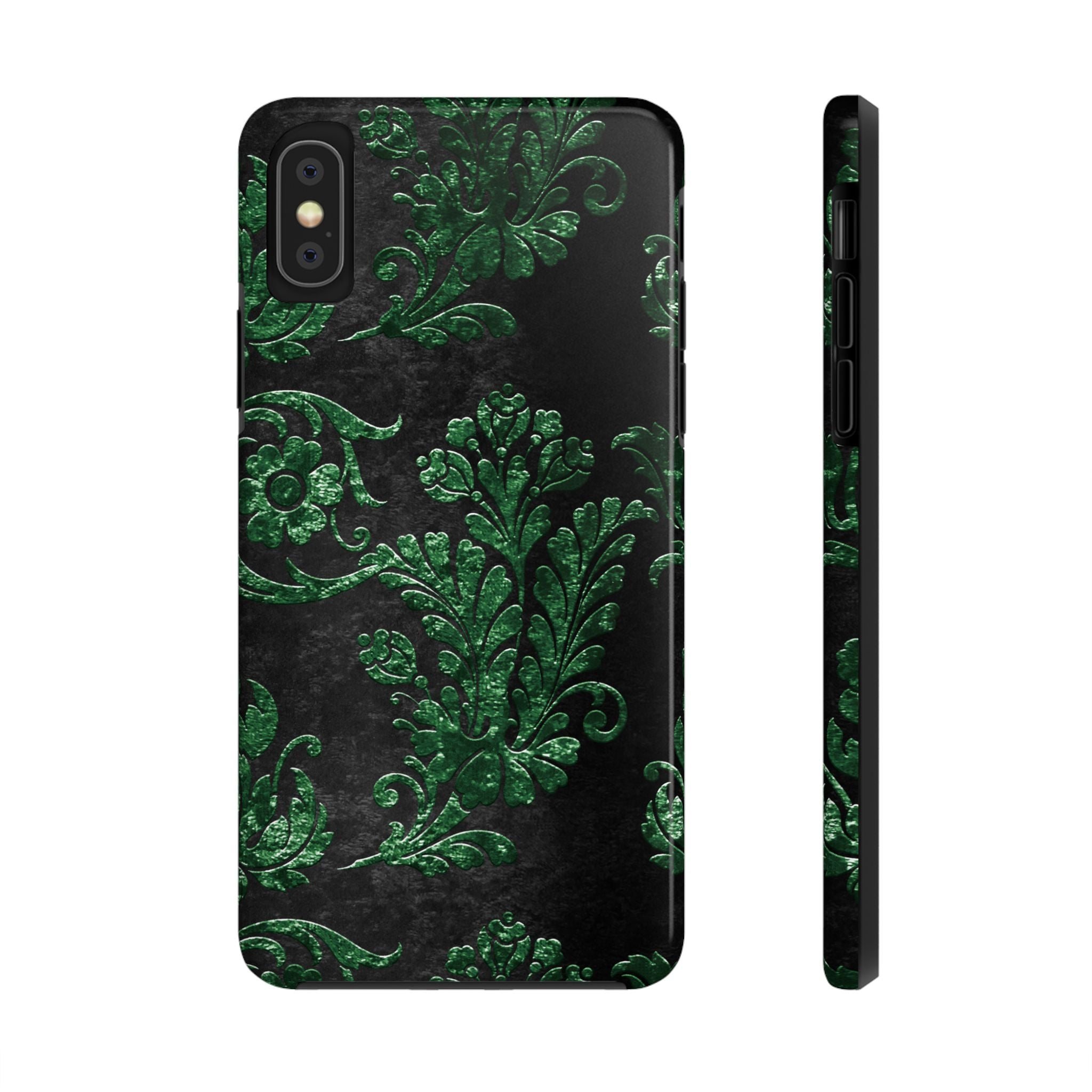 embossed-emerald-velvet-tough-iphone-case-protective-iphone-cover-heavy-duty-iphone-case-rugged-phone-case-durable-smartphone