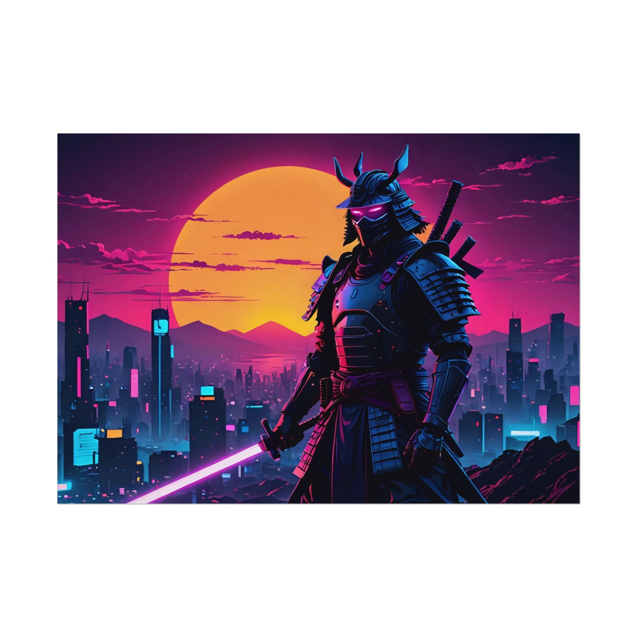samurai-retrowave-poster-print-synthawave-wall-art-poster-gift-for-anime-fans-home-decor-japanese-art-retro-aesthetic-lightsa