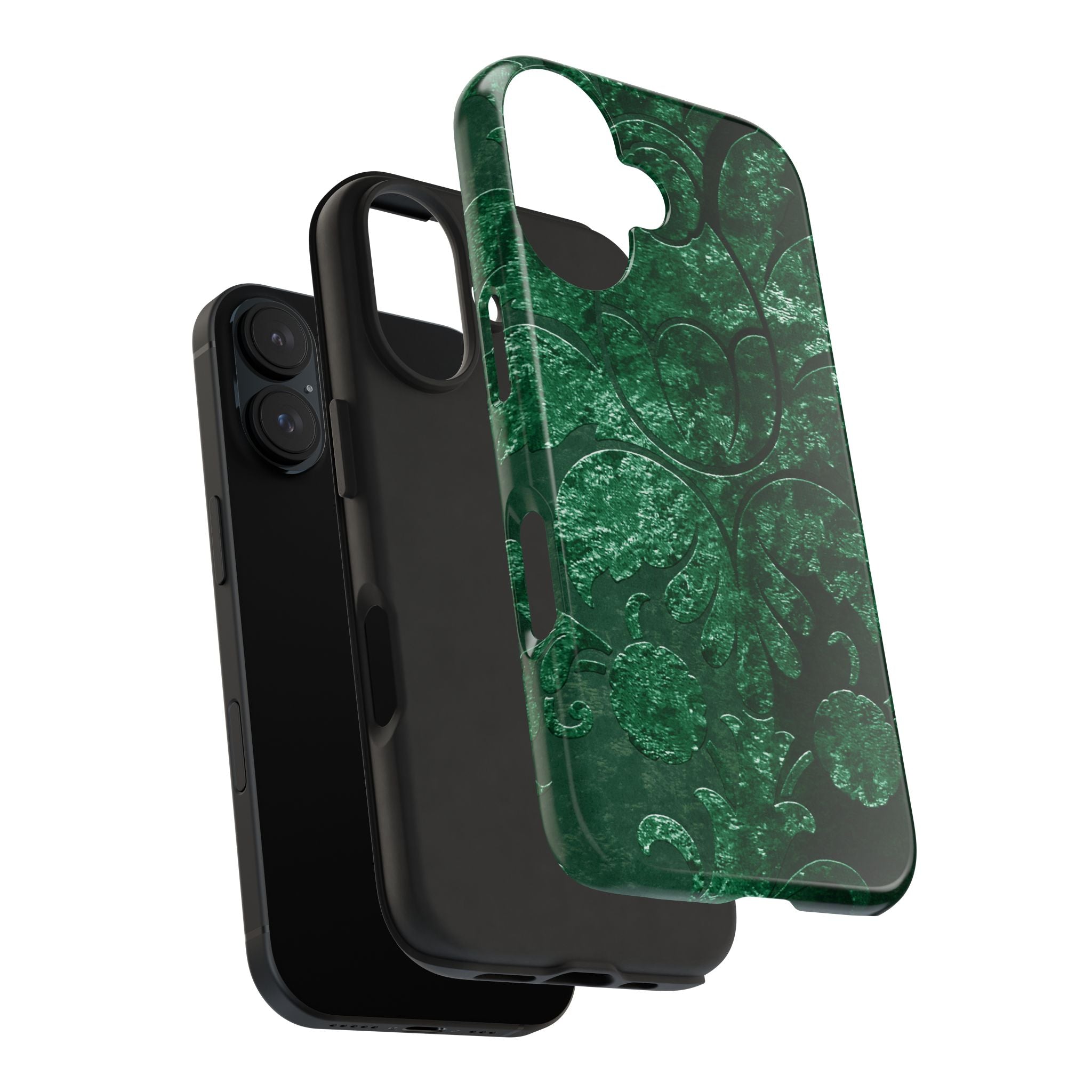 embossed-emerald-velvet-tough-iphone-case-protective-iphone-cover-heavy-duty-iphone-case-rugged-phone-case-durable-smartphone