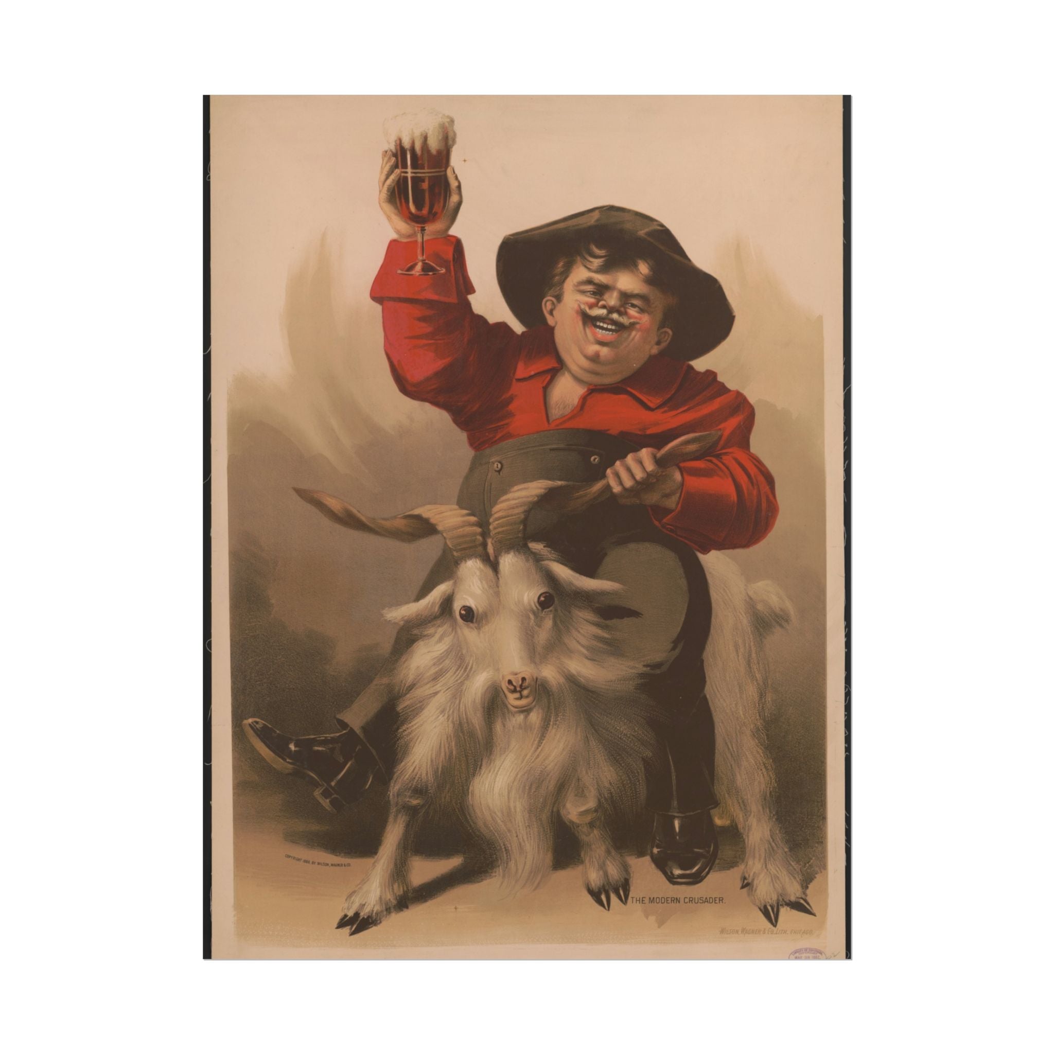 vintage-poster-print-modern-crusader-beer-wall-art-bar-decor-living-room-decor-alcohol-gift-poster-gift-fun-wall-art