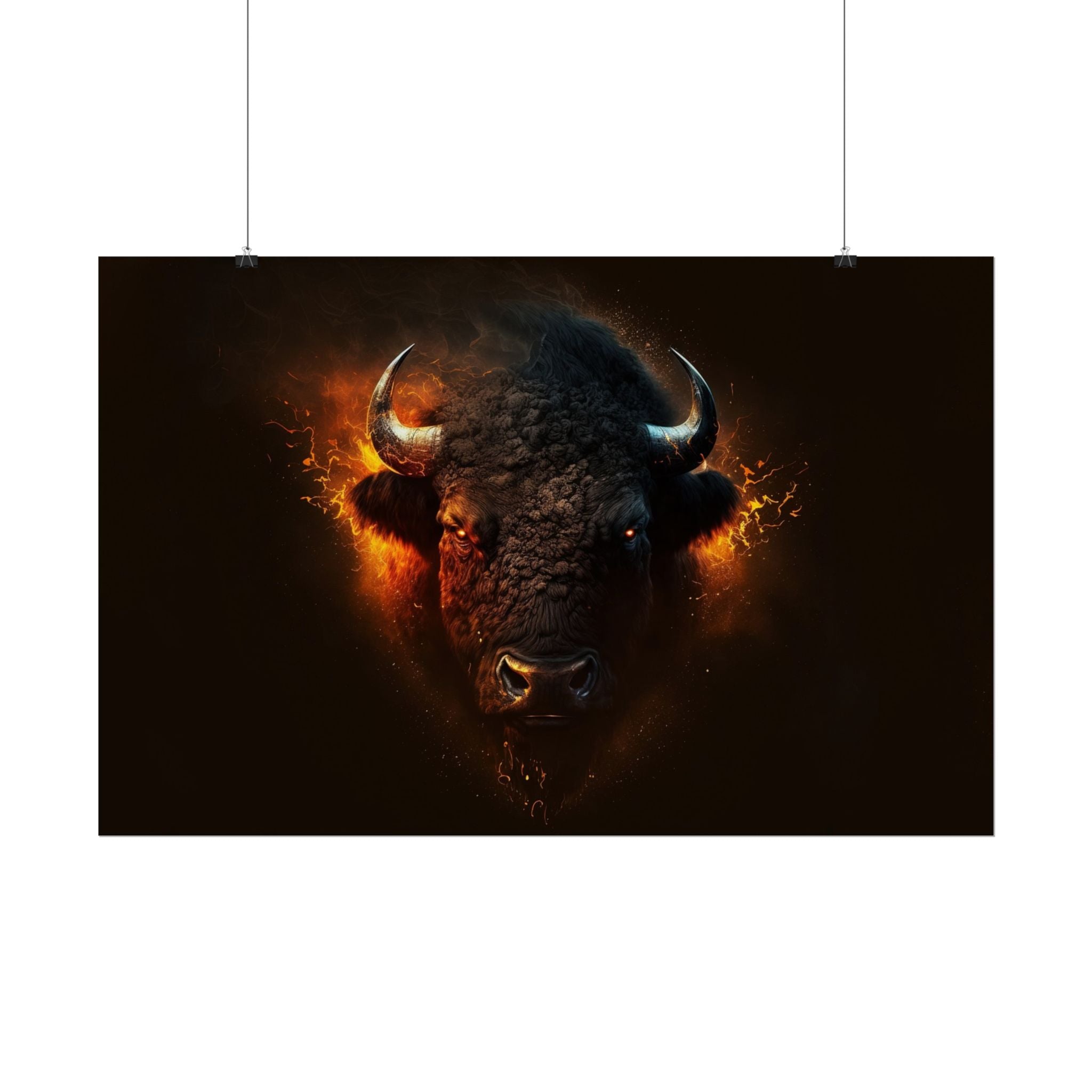 bison-art-poster-wall-decor-buffalo-gift-wildlife-home-decoration-western-bison-wall-art-nature-lover-gift-farm-house-wall-de
