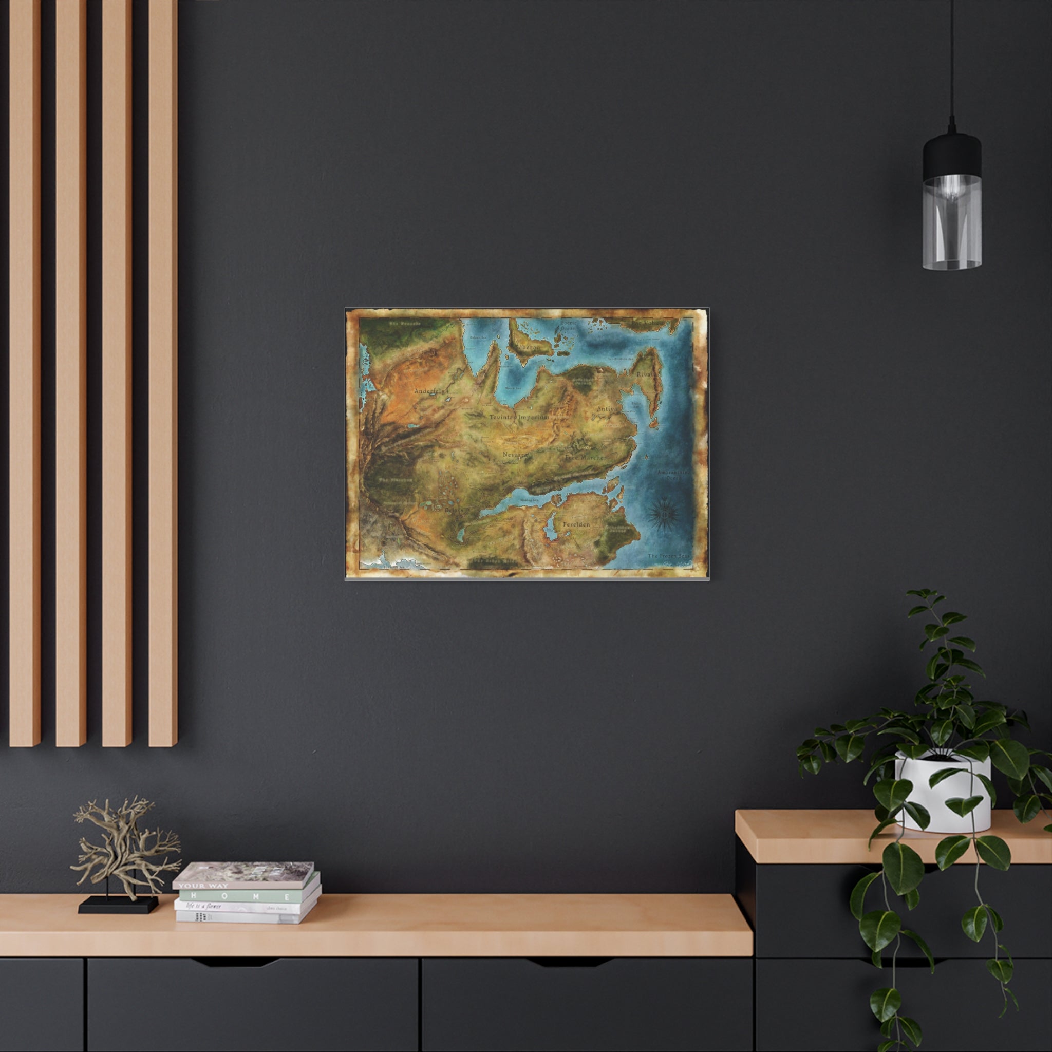 Dragon Age World Map Canvas Art - Fantasy Decor for Gamers, Gaming Wall Decor, Dragon Age Canvas Print