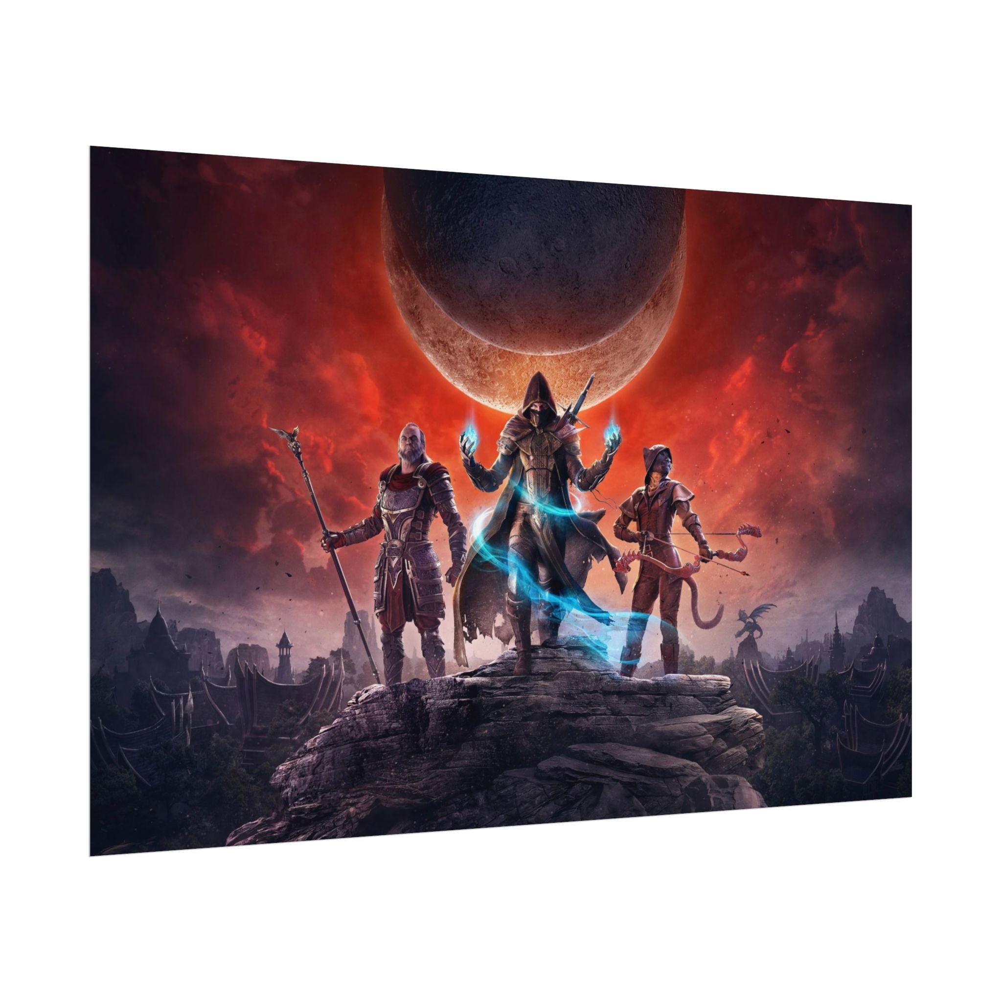 the-elder-scrolls-skyrim-elsweyr-poster-wall-art-dragon-game-poster-print-game-room-decor-warrior-gaming-wall-
