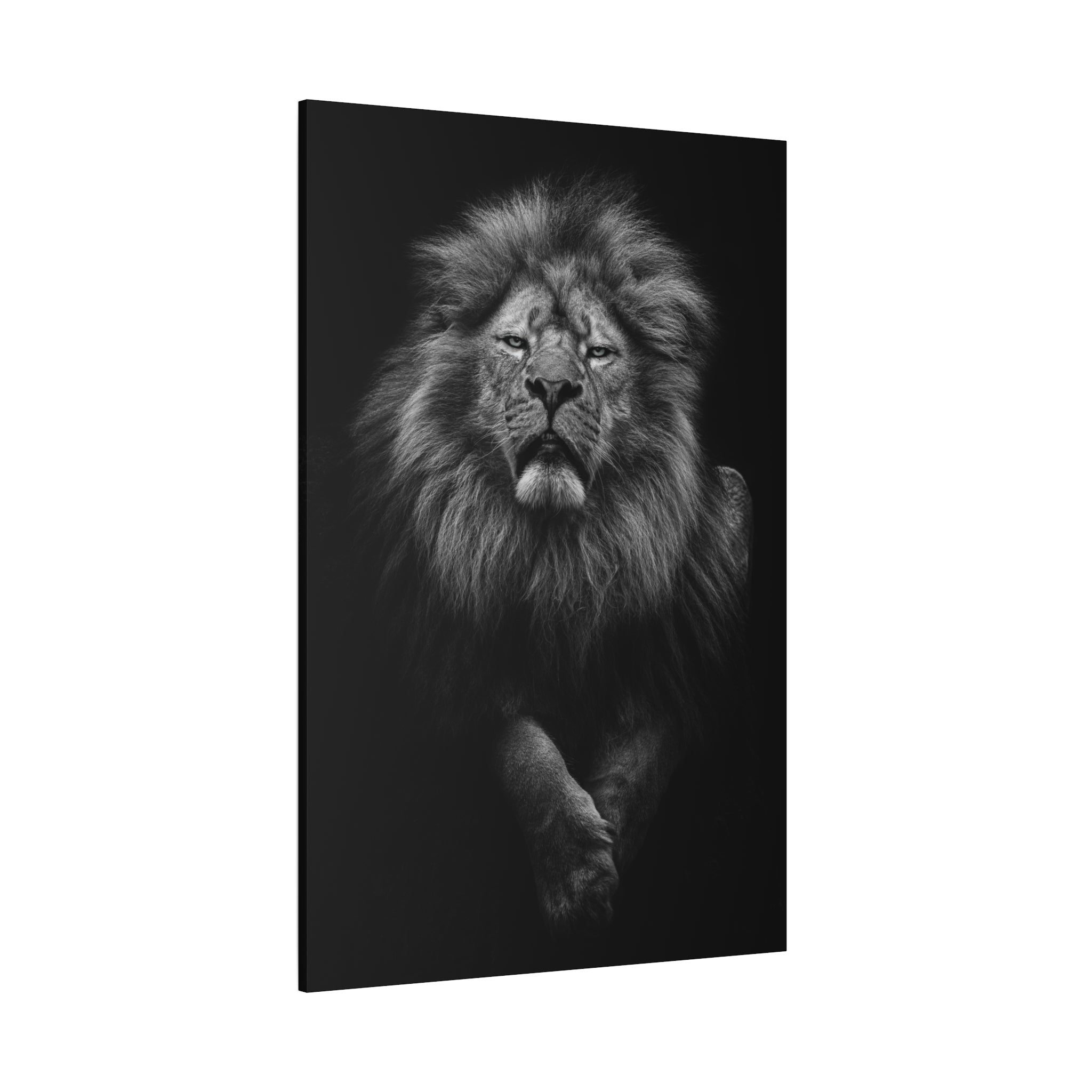 canvas-print-lion-wall-art-black-and-white-living-room-decor-matte-stretched-lion-poster-jungle-animal-art-print-wildlife-saf