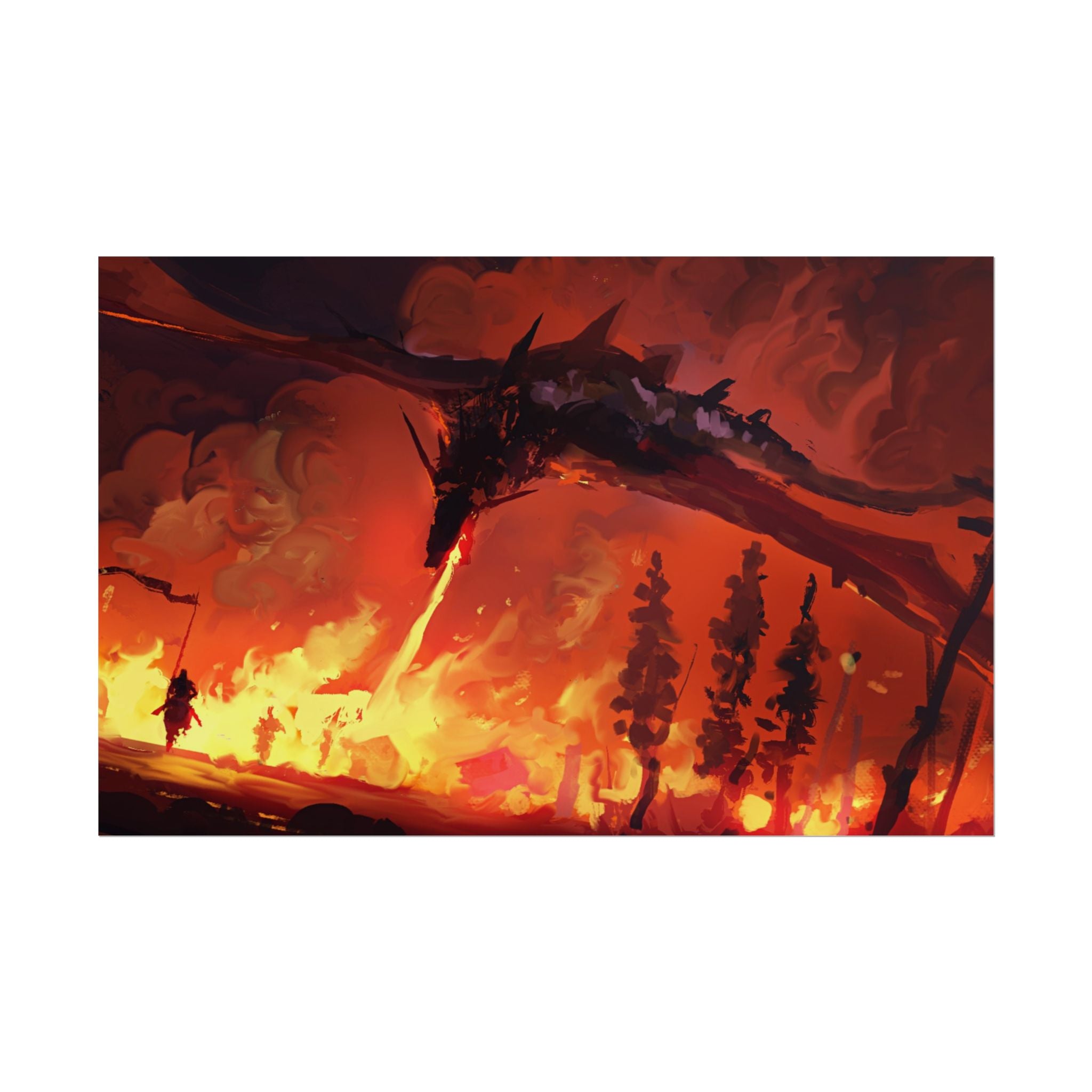 dragon-fire-rolled-poster-fantasy-art-print-mythical-creature-room-decor-dungeons-and-dragons-wall-art-magical-poster-print-m