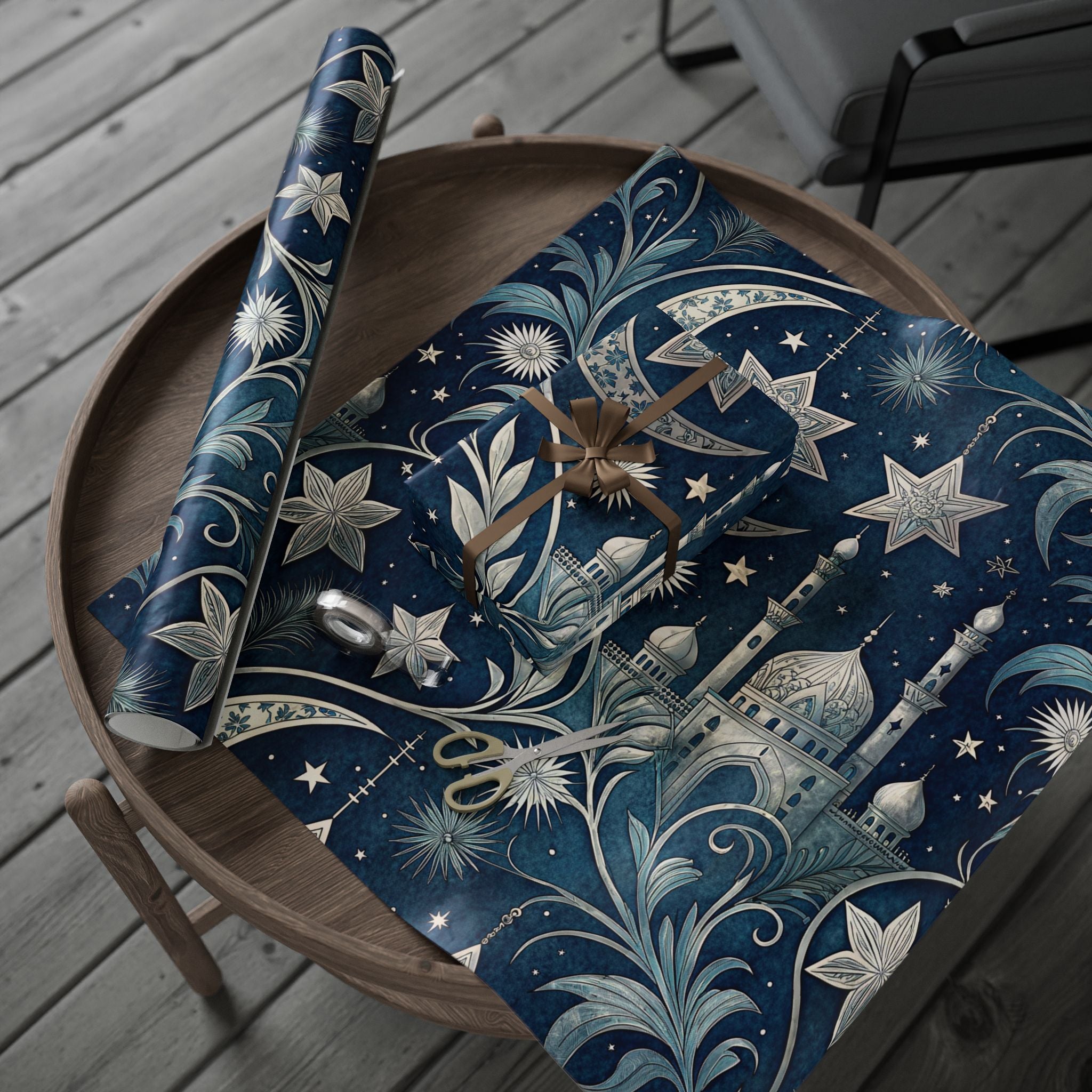 ramadan-night-wrapping-papers-islamic-celestial-gift-wrap-mosque-silhouette-eid-holiday-supplies-festive-present-packaging-re