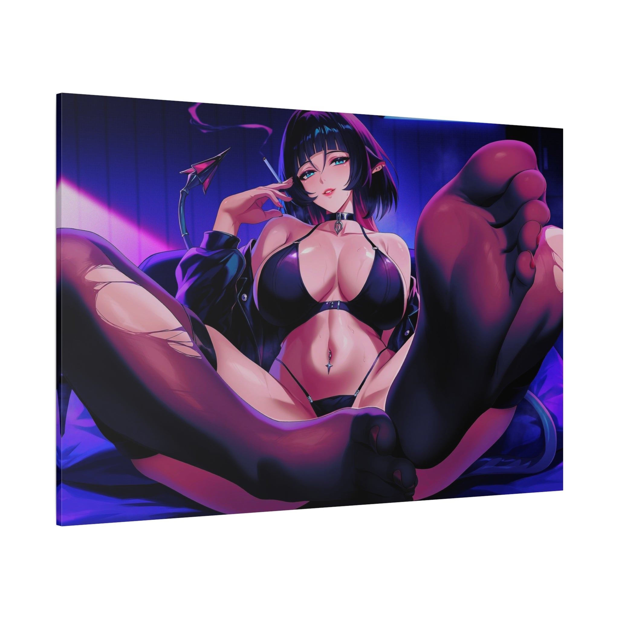 beautiful-sexy-anime-girl-canvas-print-matte-canvas-wall-art-anime-lover-foot-home-decor-anime-girl-poster