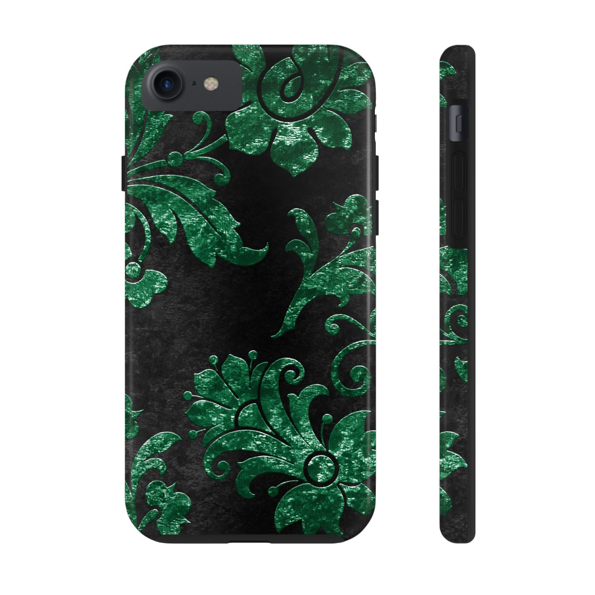 embossed-emerald-velvet-tough-iphone-case-protective-iphone-cover-heavy-duty-iphone-case-rugged-phone-case-durable-smartphone