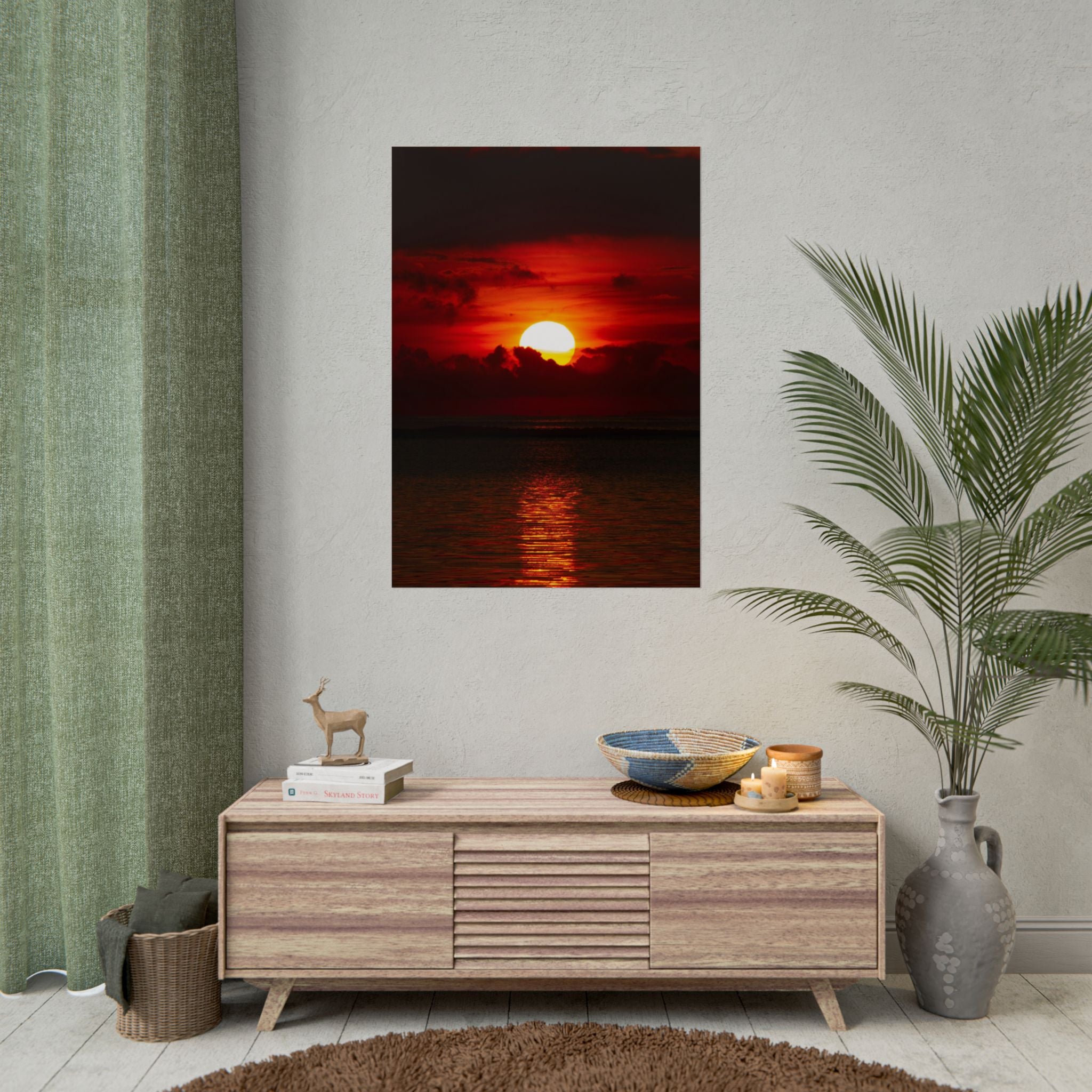 red-sunset-poster-print-red-wall-art-home-decor-red-sunset-wall-decor-cloud-ocean-art-housewarming-gift-wall-hangings-gift