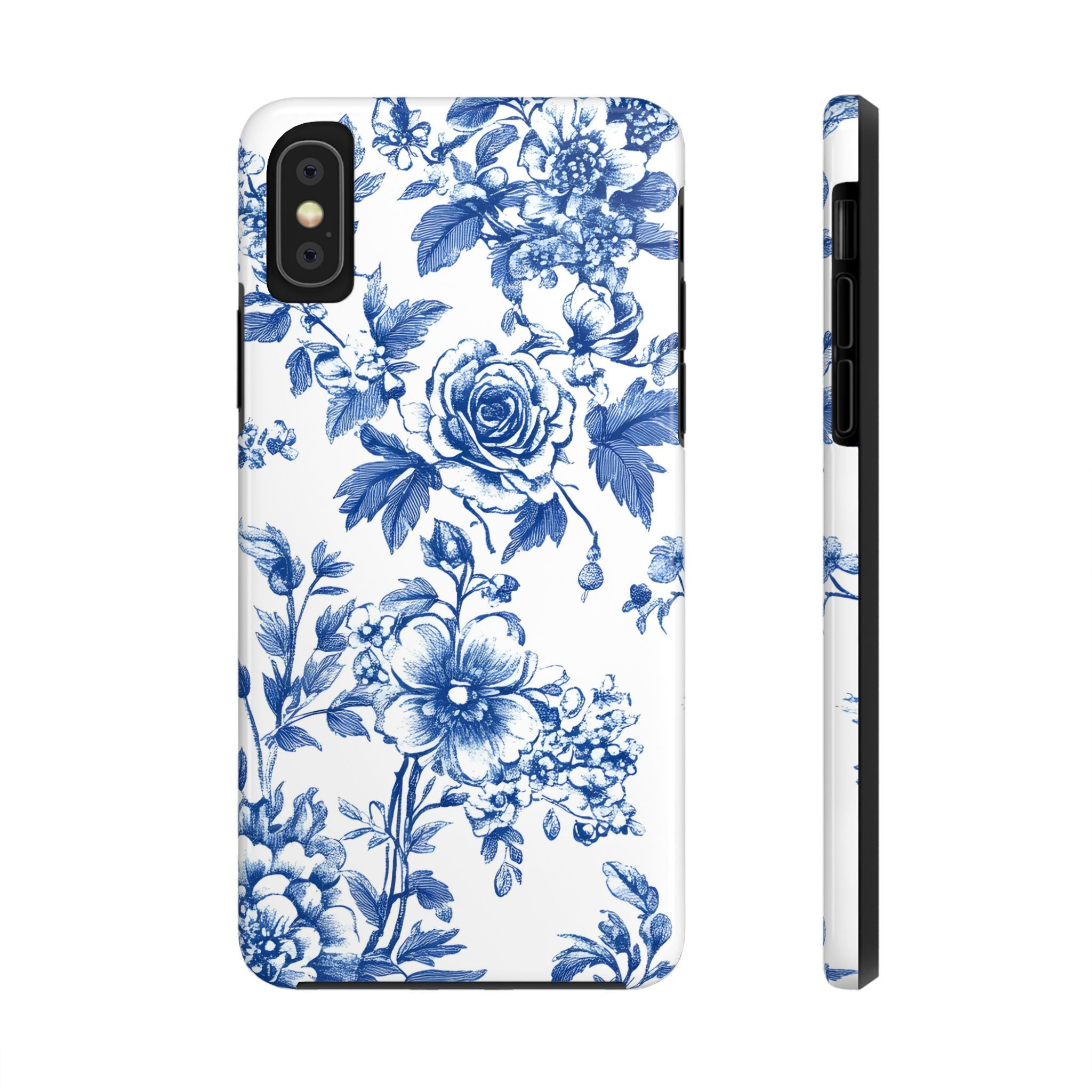 french-toile-floral-tough-iphone-case-blue-iphone-cover-protective-iphone-case-hard-shell-iphone-case-vintage-design-phone-ca