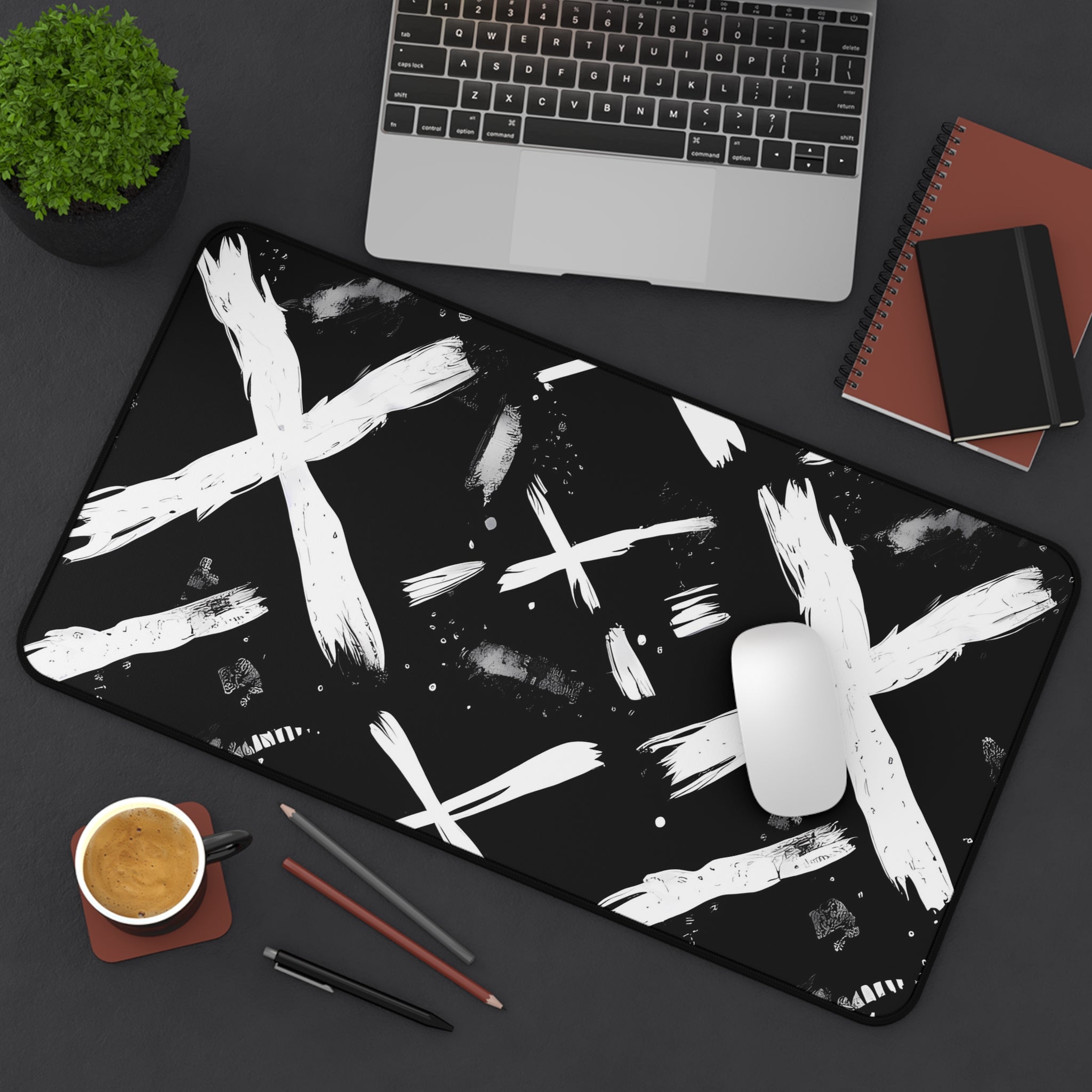 xxx-monochrome-mouse-pad-black-and-white-face-desk-mat-sleek-black-and-white-desk-pad-modern-minimalist-mouse-pad