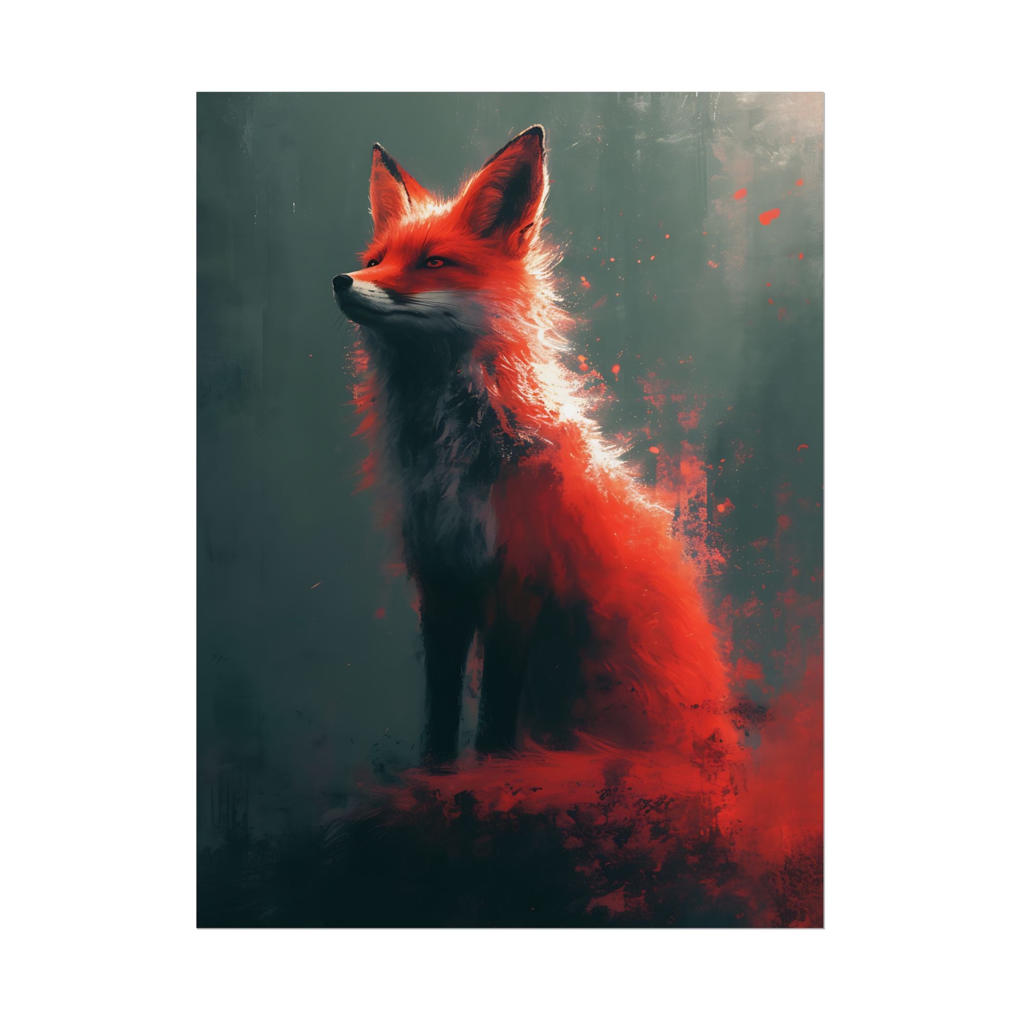 fantasy-red-fox-poster-print-rolled-posters-wall-art-animal-lover-gift-unique-home-decor-wildlife-art-print-fox-lover-birthda