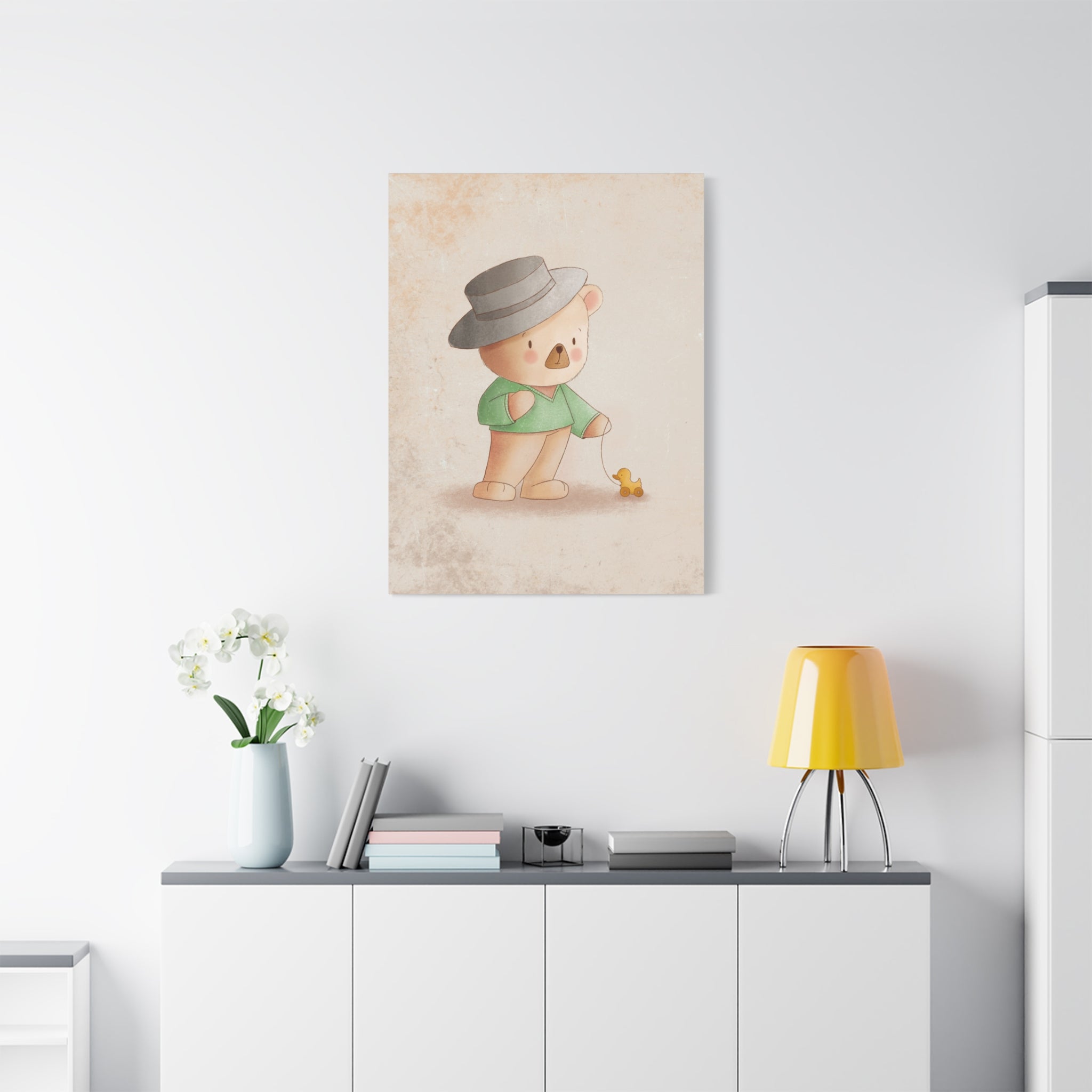 canvas-wall-art-cute-bear-nursery-decor-baby-bear-print-stretched-canvas-nursery-art-cute-bear-decoration-baby-nursery-cute-a