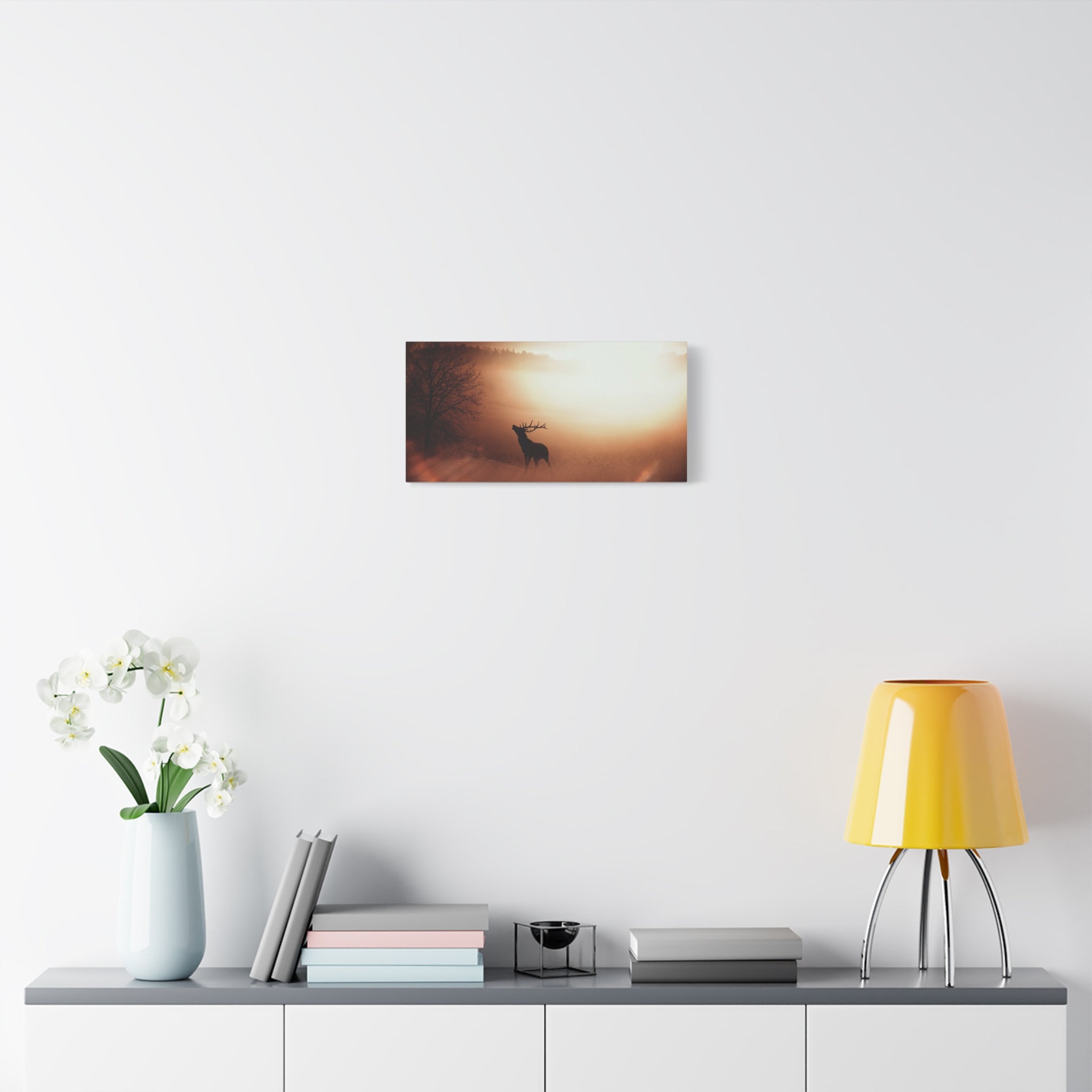 canvas-print-elk-in-forest-nature-home-decor-animal-wall-art-wildlife-decor-matte-stretched-canvas