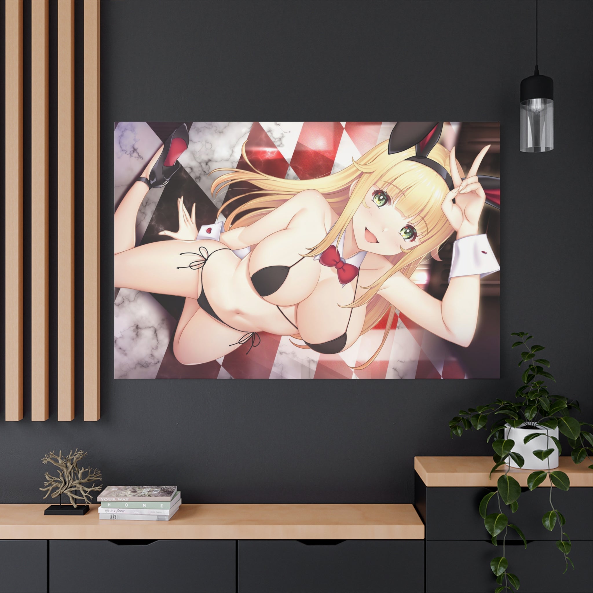 beautiful-sexy-anime-girl-canvas-print-bunny-girl-canvas-wall-art-anime-lover-home-decor-anime-girl-poster-canvas-wall-art