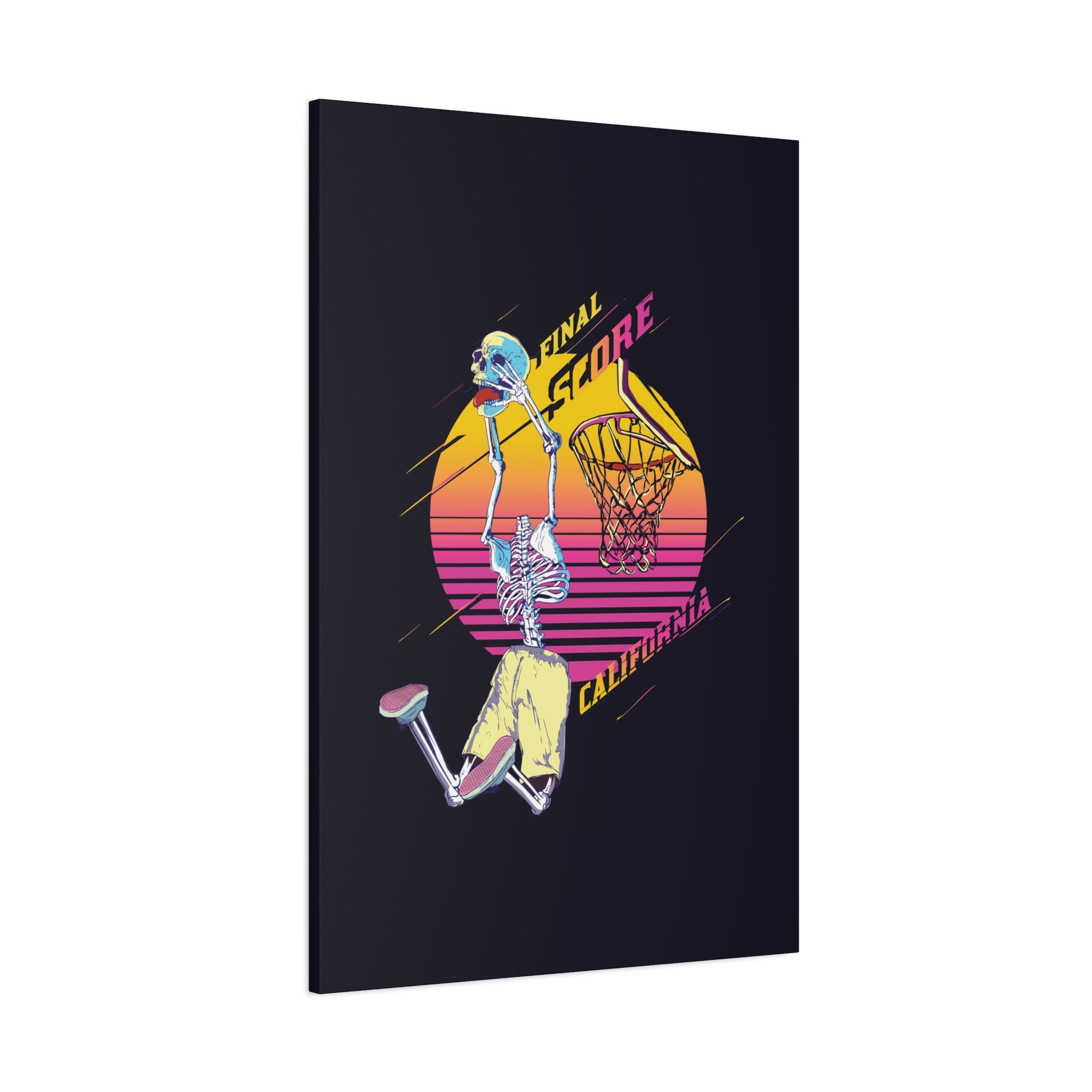 california-basketball-canvas-wall-art-basketball-prints-skull-art-retro-basketball-decor-basketball-home-wall-decor-housewarm
