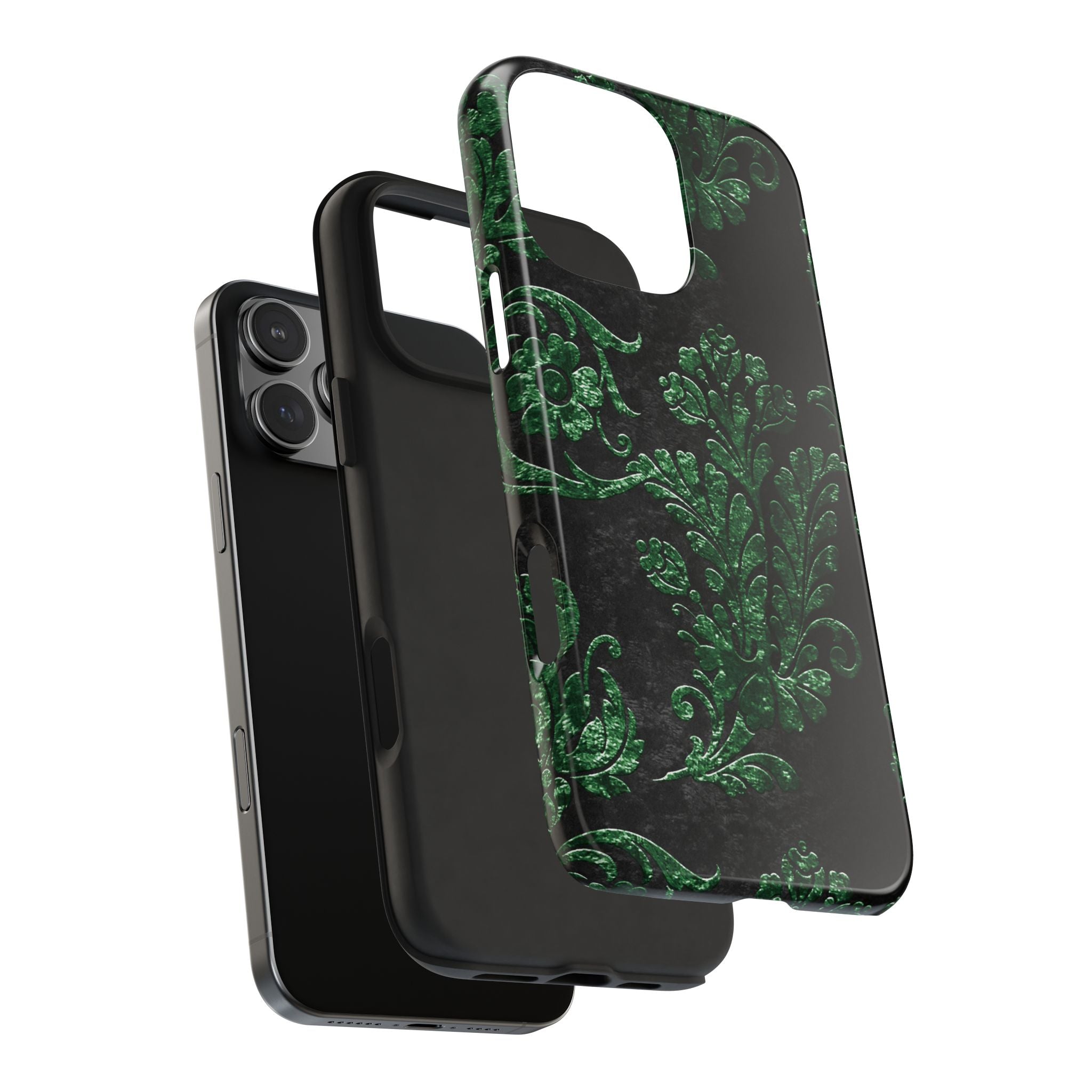 embossed-emerald-velvet-tough-iphone-case-protective-iphone-cover-heavy-duty-iphone-case-rugged-phone-case-durable-smartphone