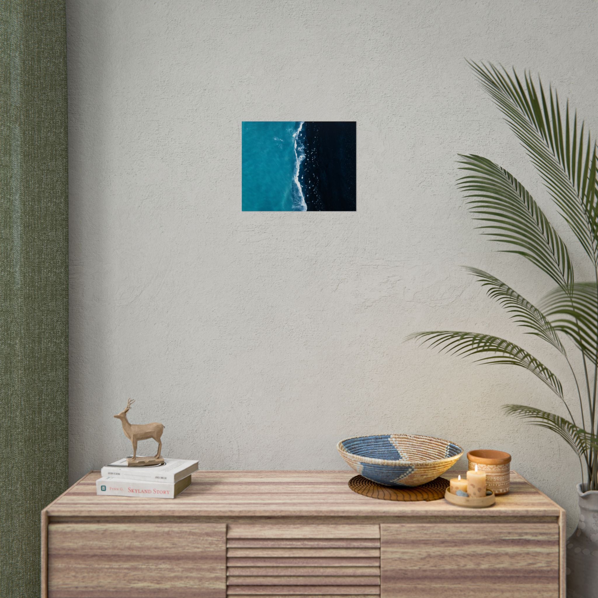 ocean-minimalist-decor-poster-print-beach-wall-art-coastal-photography-blue-ocean-print-sand-landscape-home-office-decoration